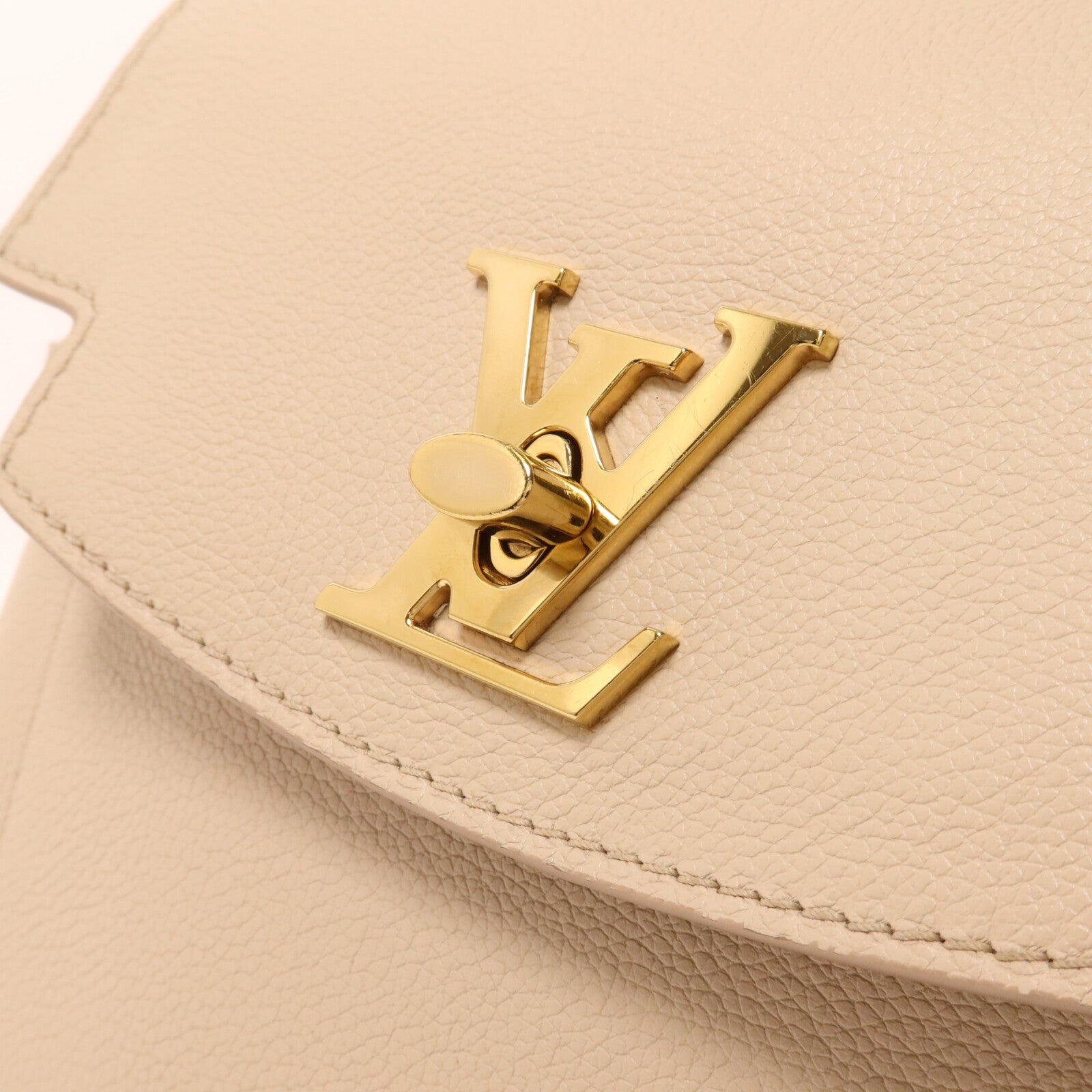 LOUIS VUITTON 牛皮皮革Lockme Ever Mini鏈帶手挽肩背兩用袋