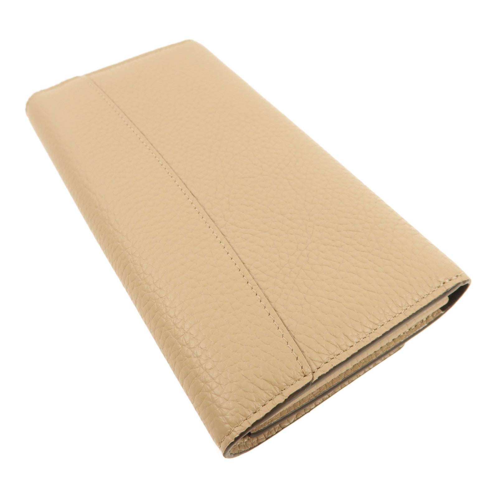 LOUIS VUITTON Taurillon皮革Capucines Wallet金扣長錢包