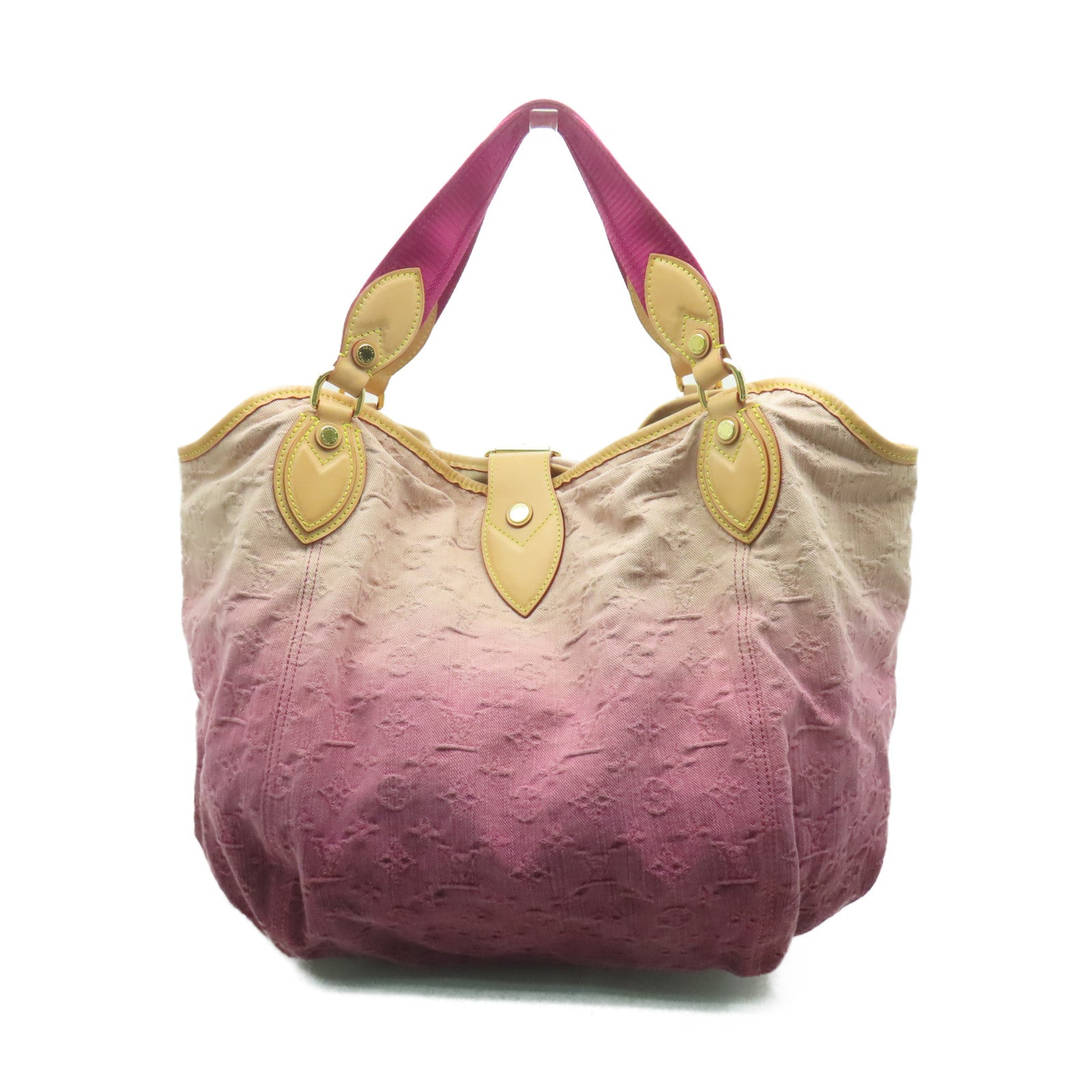 LOUIS VUITTON 【清倉大減價】牛仔布Sunbeam金扣肩背袋粉紅色