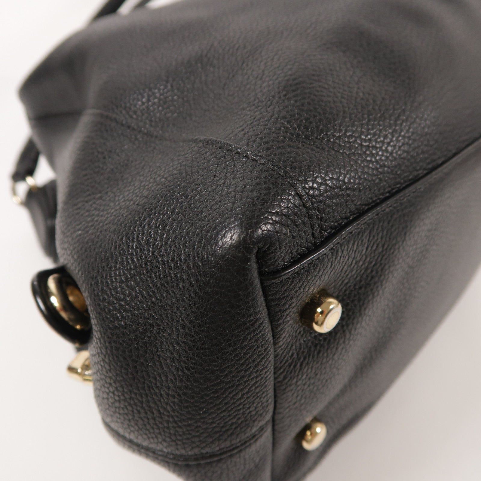 COACH 牛皮皮革Shoulder Bag銀扣肩背袋