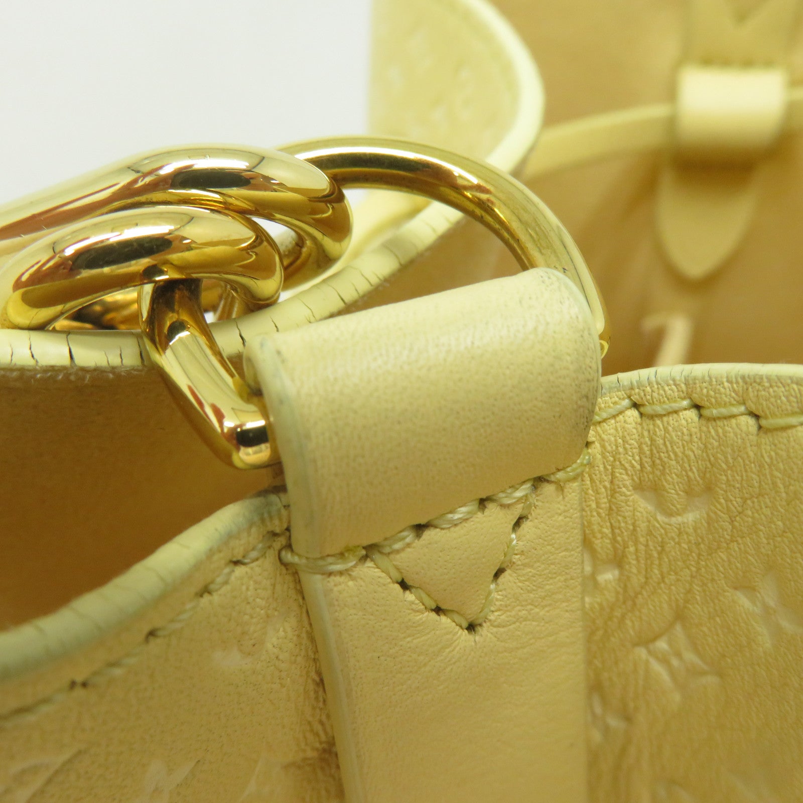 LOUIS VUITTON 牛皮皮革Neo Noe BB金扣肩背袋黃色