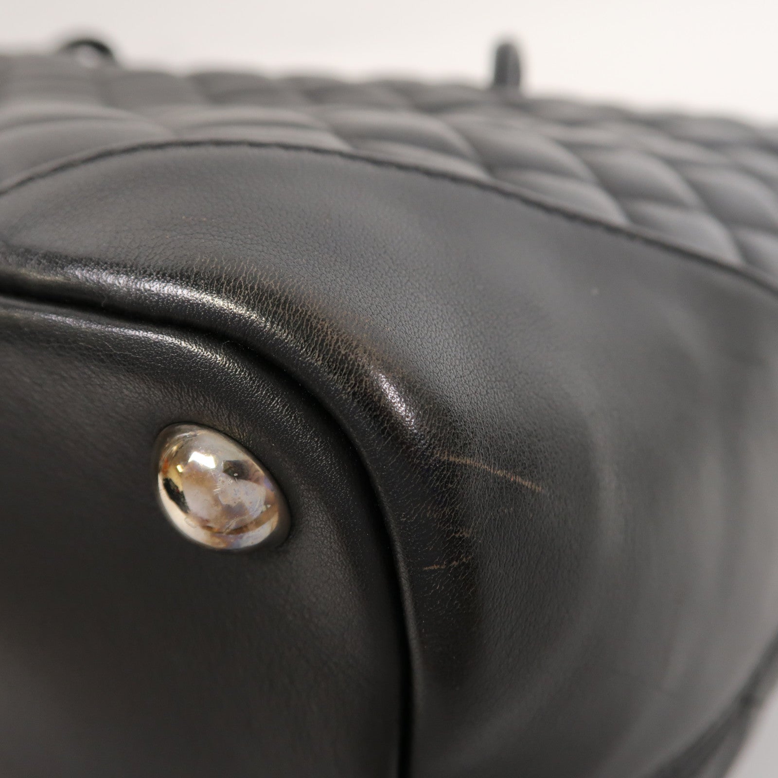 CHANEL 【激減優惠】菱格牛皮皮革Cambon Tote Bag銀扣手挽袋黑色