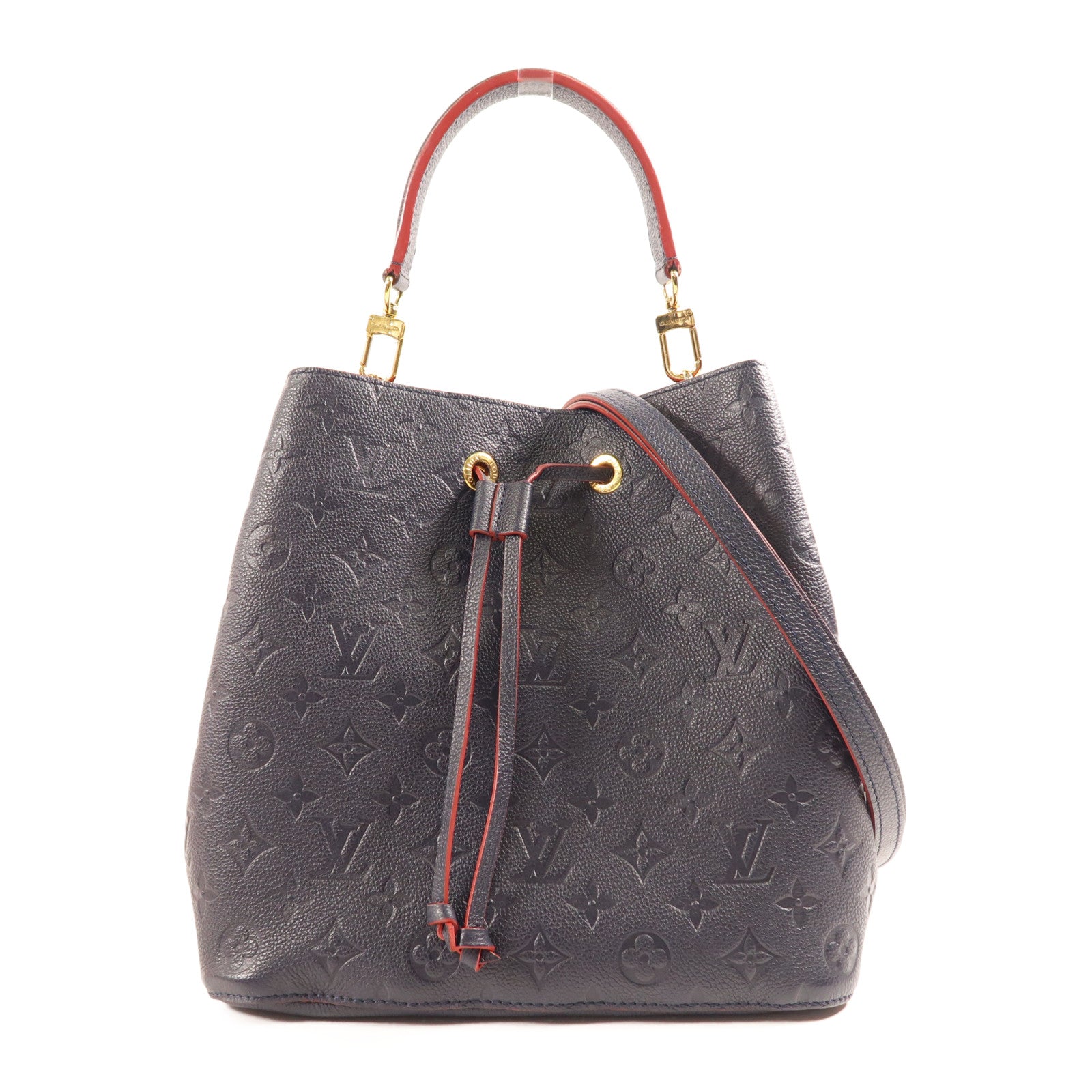 LOUIS VUITTON Monogram Empreinte Neo Noe MM金扣手挽肩背兩用袋