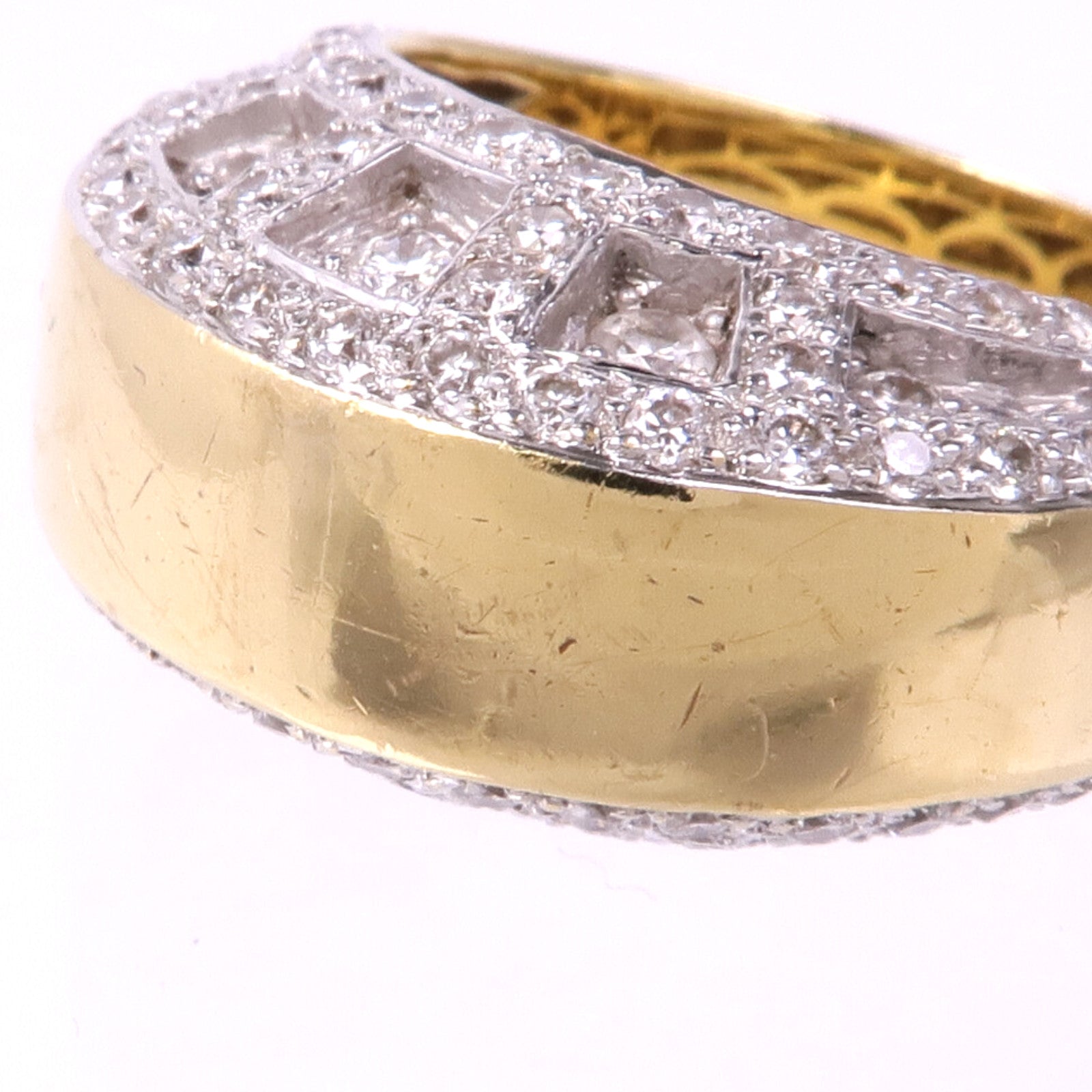 JEWELRY 【激減優惠】18K黃金/白金Diamond Ring鑽石戒指US#6.75
