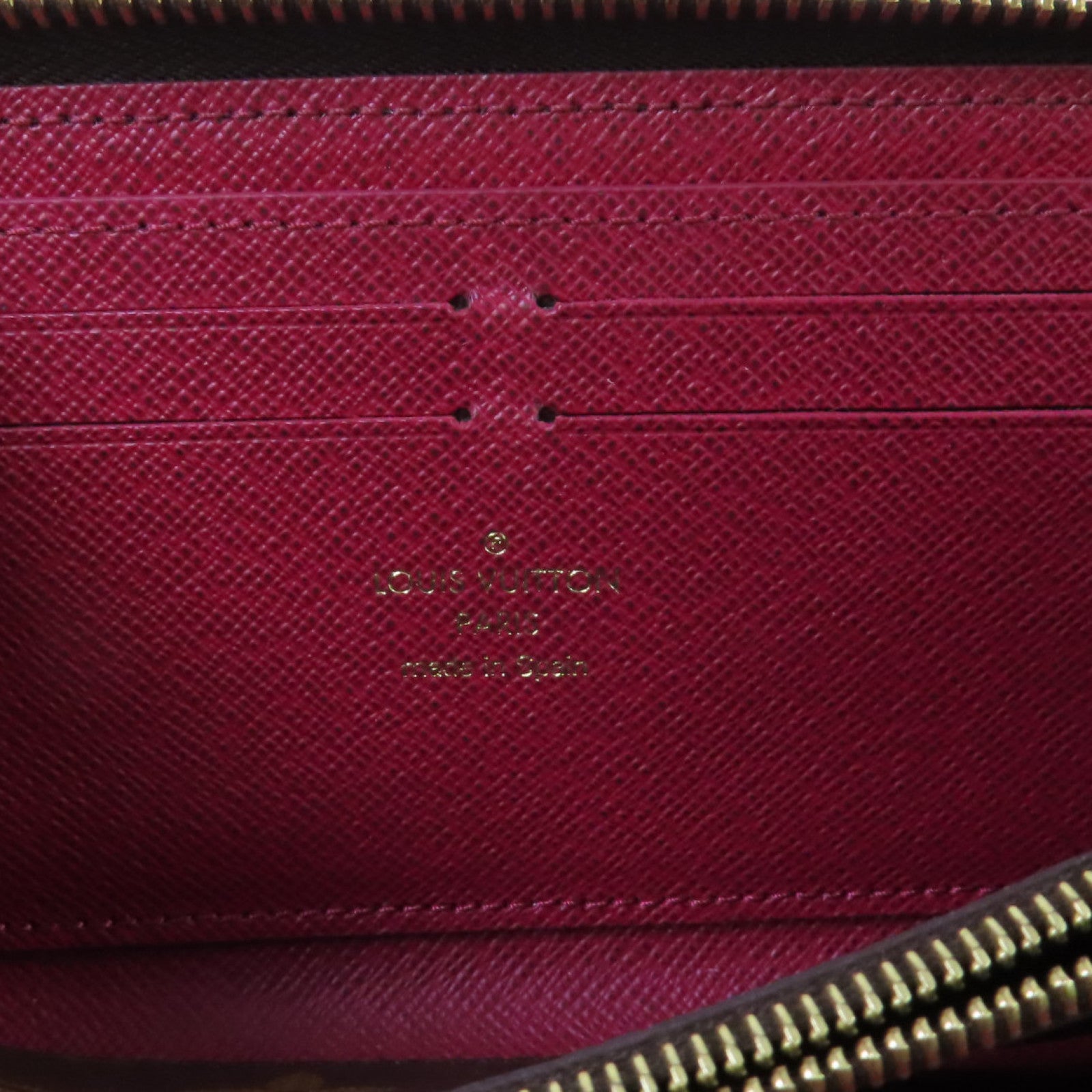 LOUIS VUITTON Monogram Clemence Long Wallet金扣拉鏈長錢包啡色