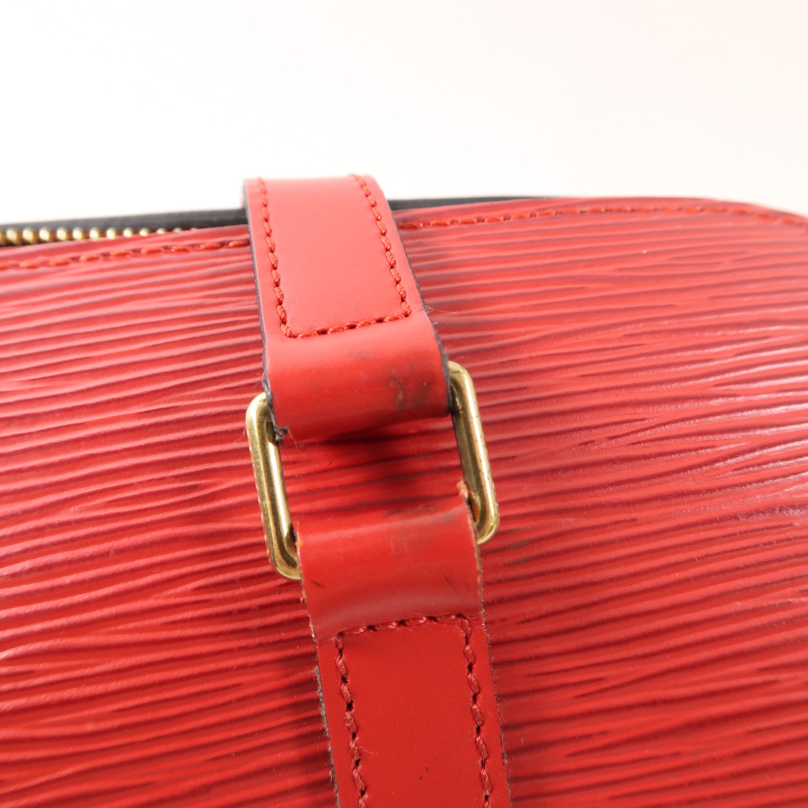 LOUIS VUITTON Epi Sufflo金扣肩背袋紅色
