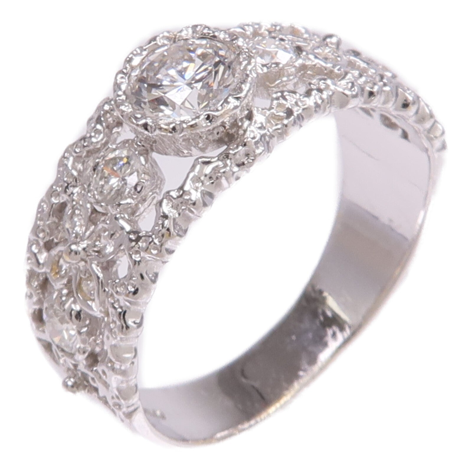 JEWELRY 【激減優惠】18K白金Diamond Ring鑽石戒指US#6.25
