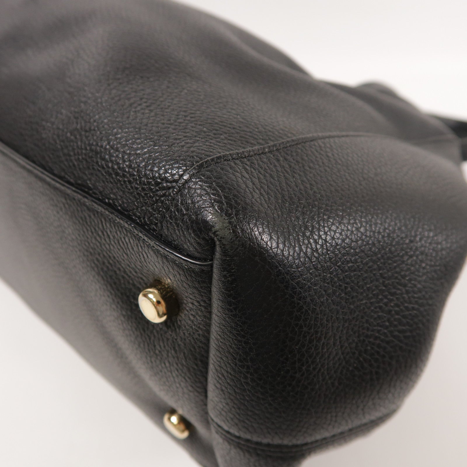 COACH 牛皮皮革Shoulder Bag銀扣肩背袋