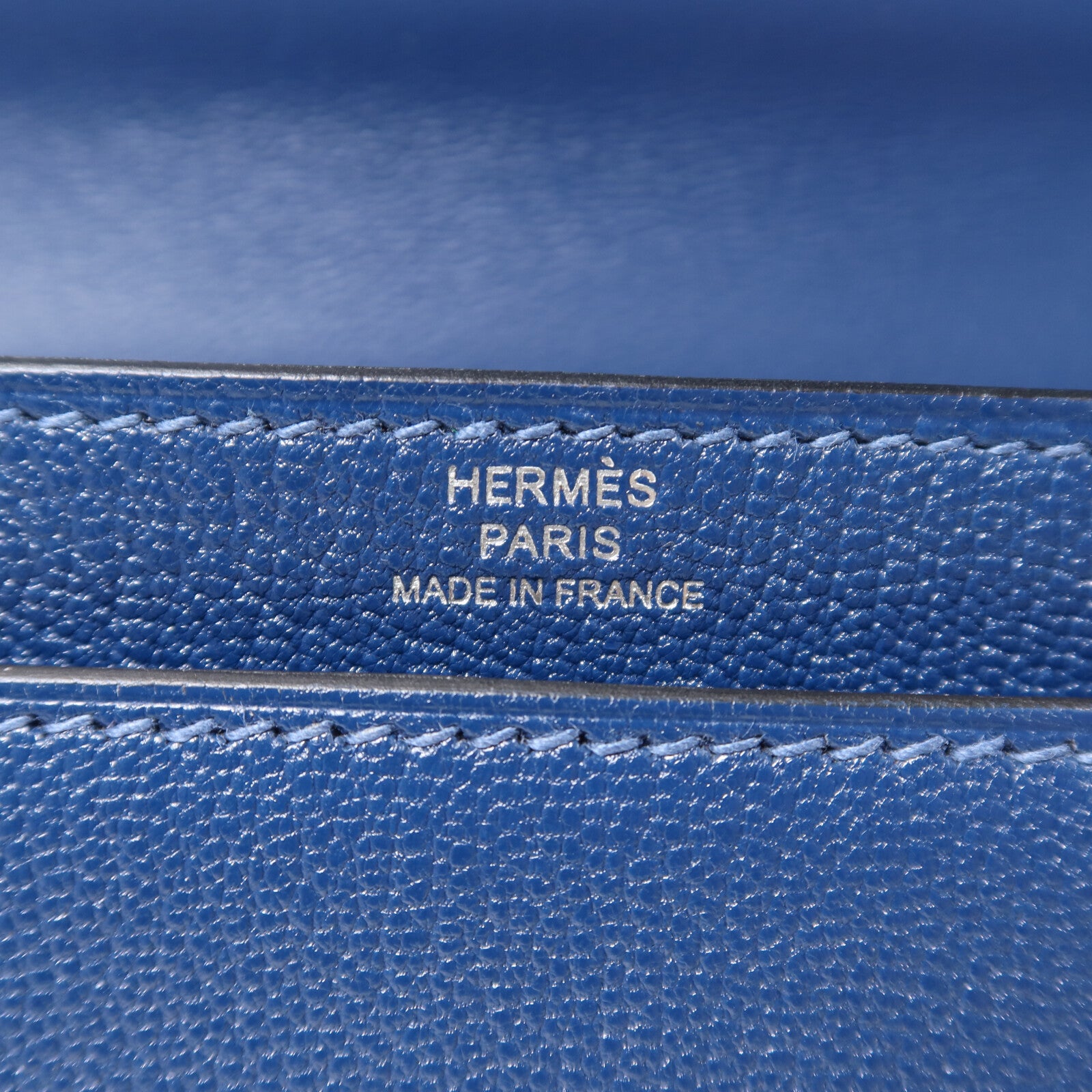 HERMES Chevre皮革Verrou Mini肩背袋Bleu Agate