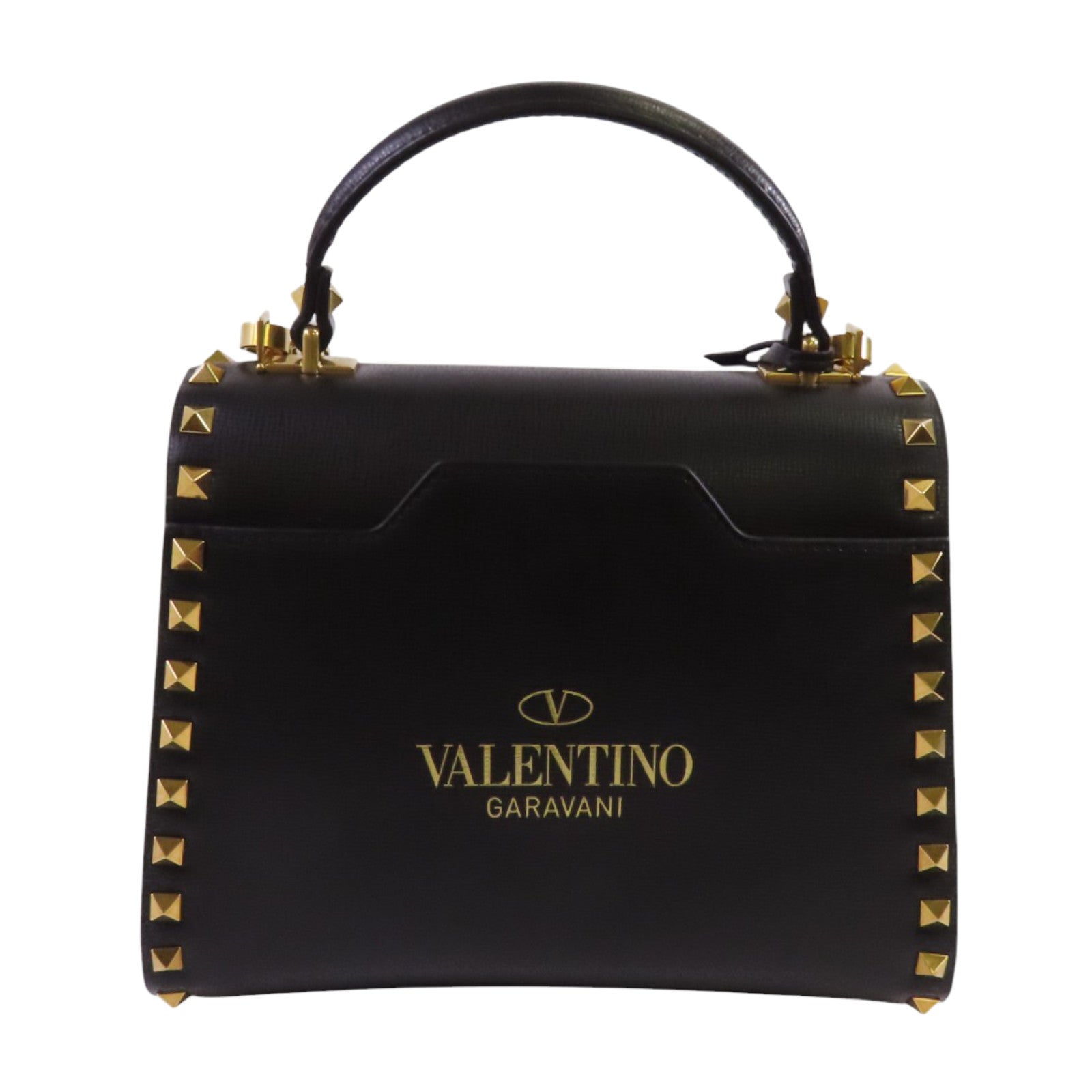 Valentino 牛皮皮革Garavani Alcove金扣手挽肩背兩用袋