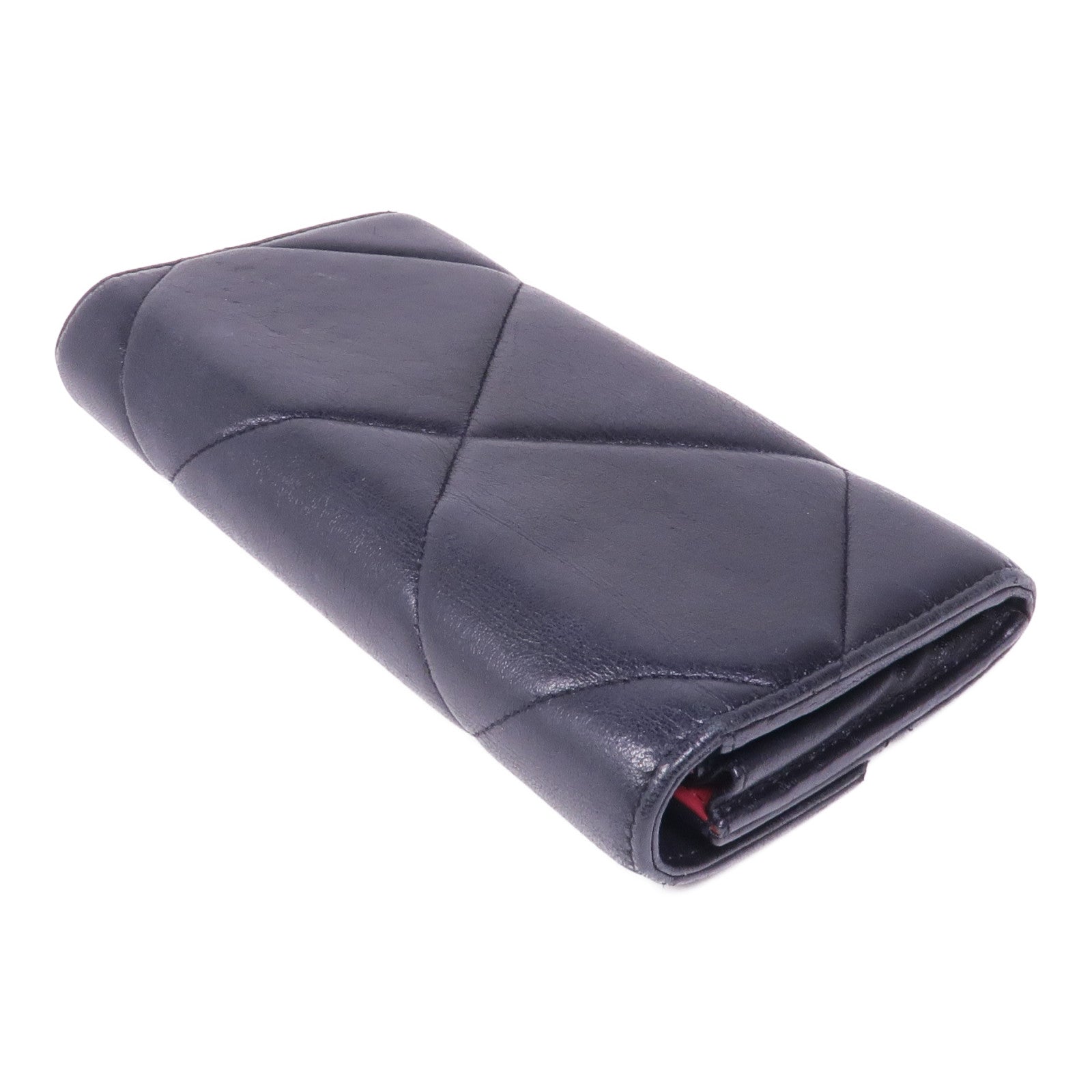 CHANEL 羊皮皮革Wallet銀扣長錢包