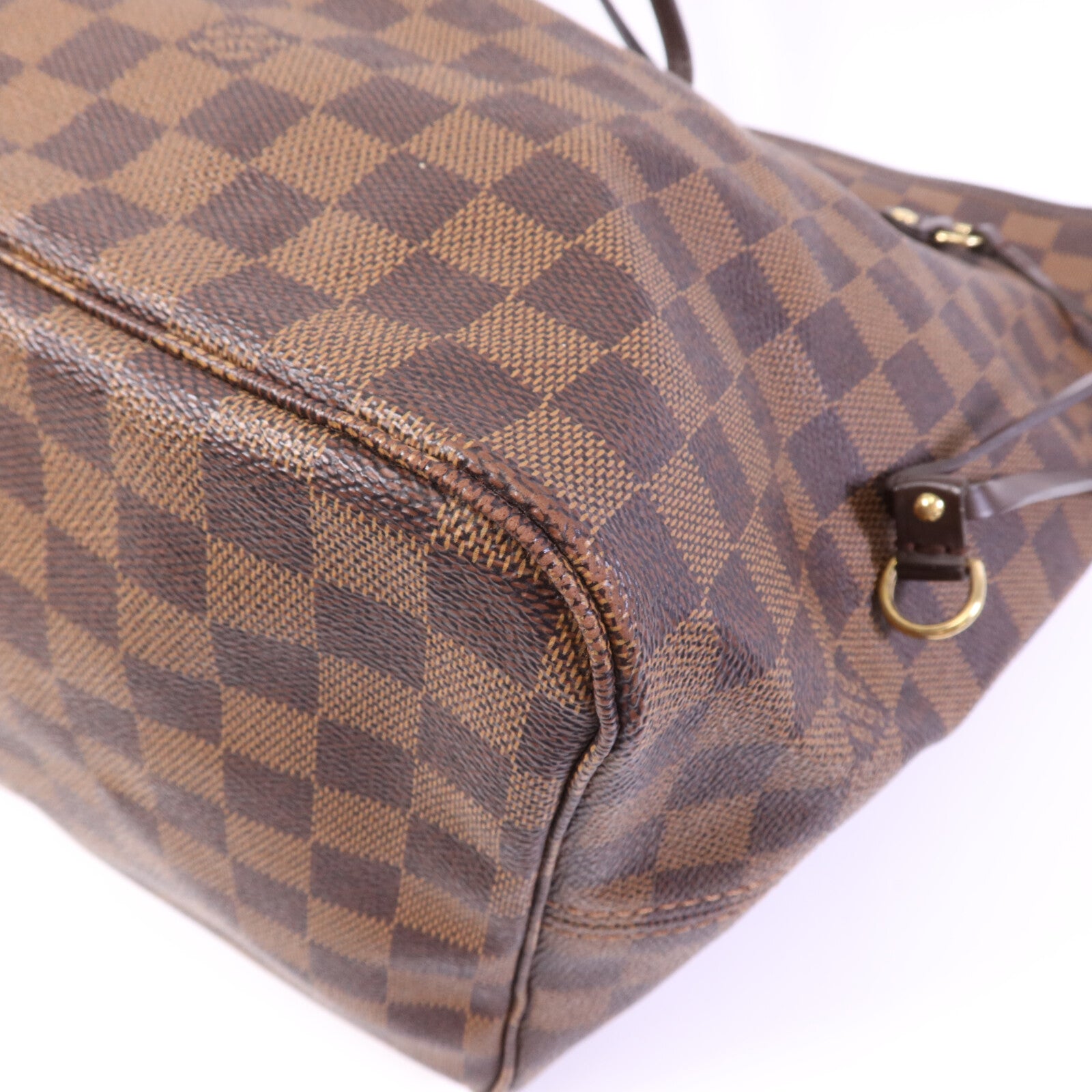 LOUIS VUITTON Damier Neverfull GM金扣肩背袋