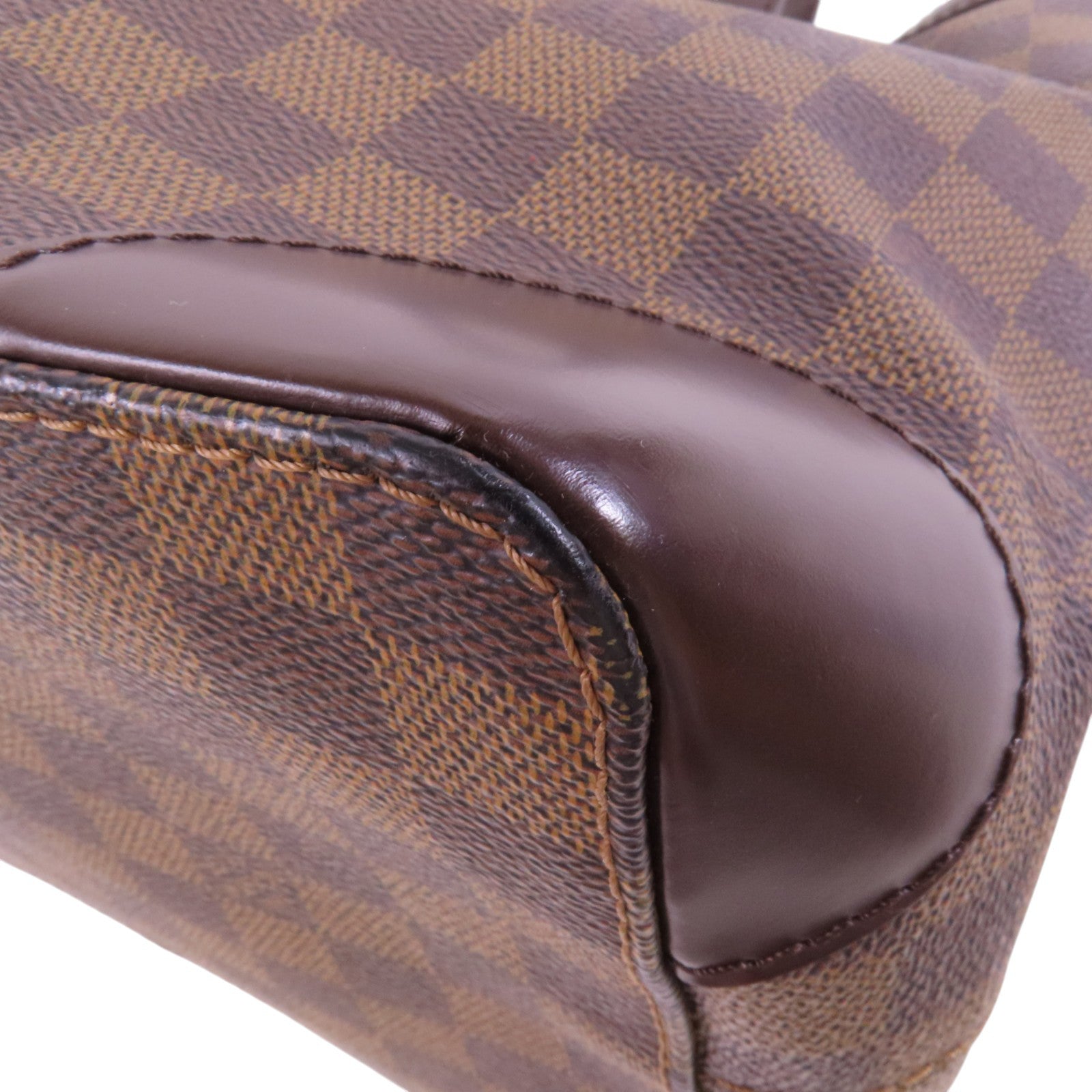 LOUIS VUITTON Damier Ebene Hampstead PM金扣肩背袋