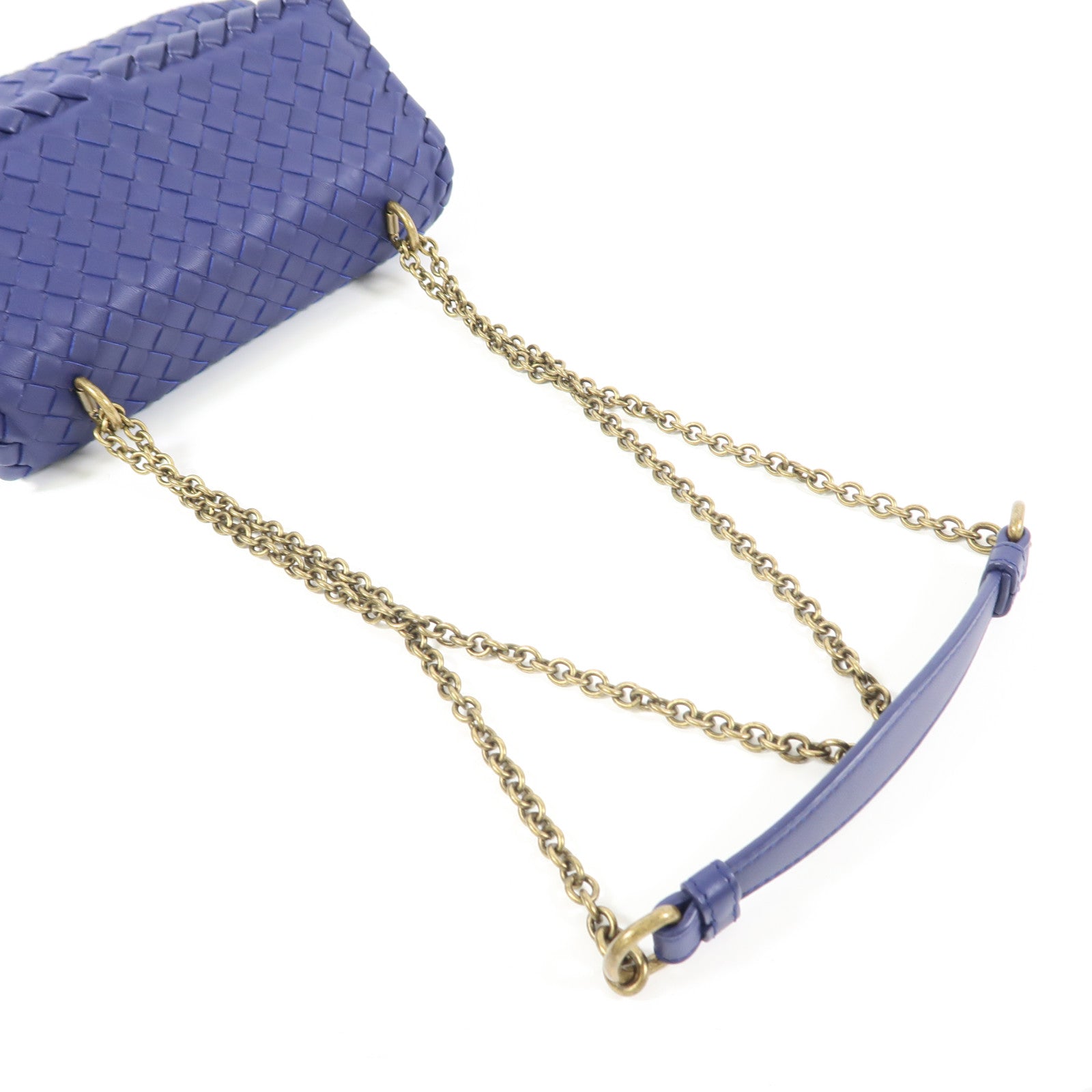 BOTTEGA VENETA 牛皮皮革Chain Shoulder金扣鏈帶肩背袋