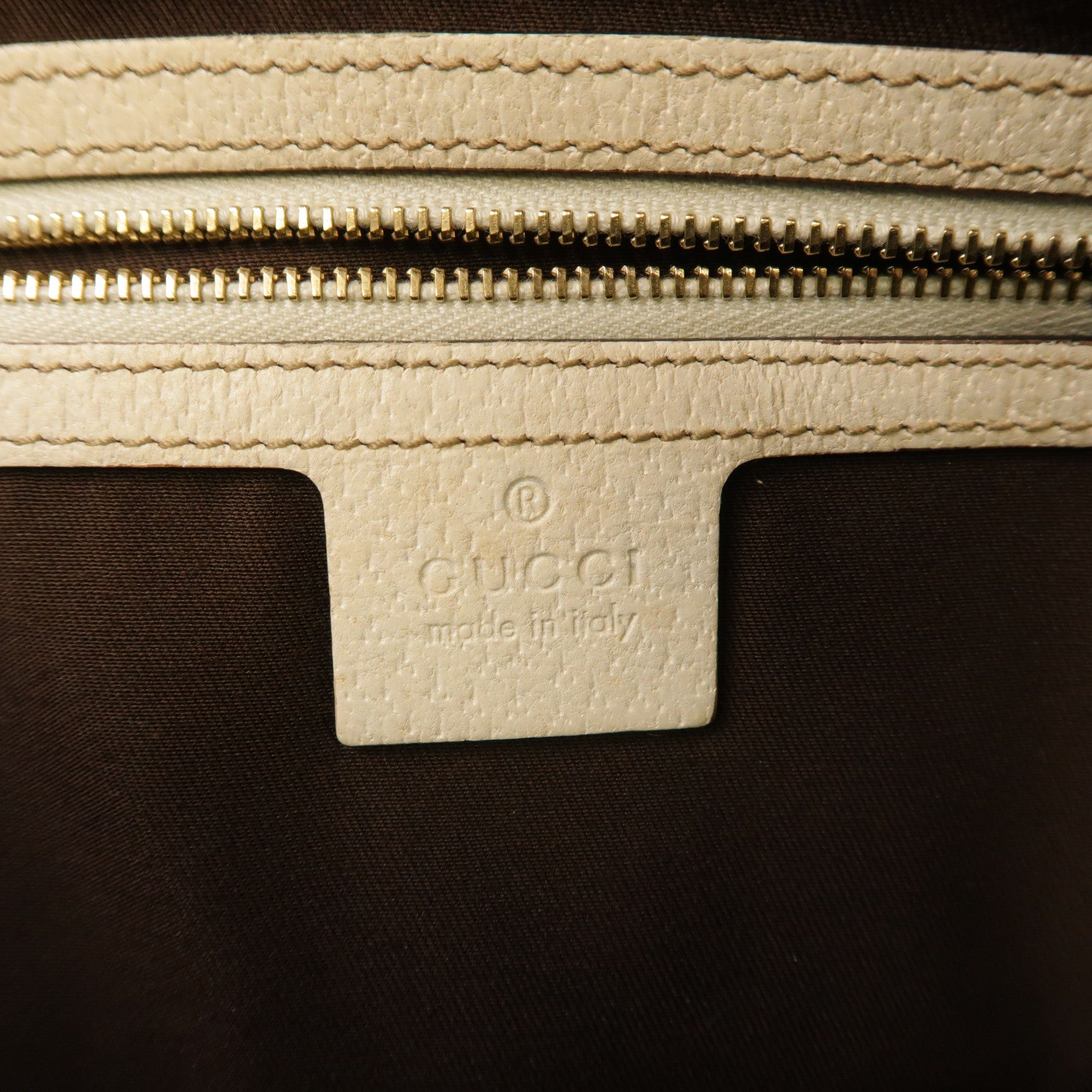 GUCCI 帆布Shoulder Bag金扣肩背袋啡色