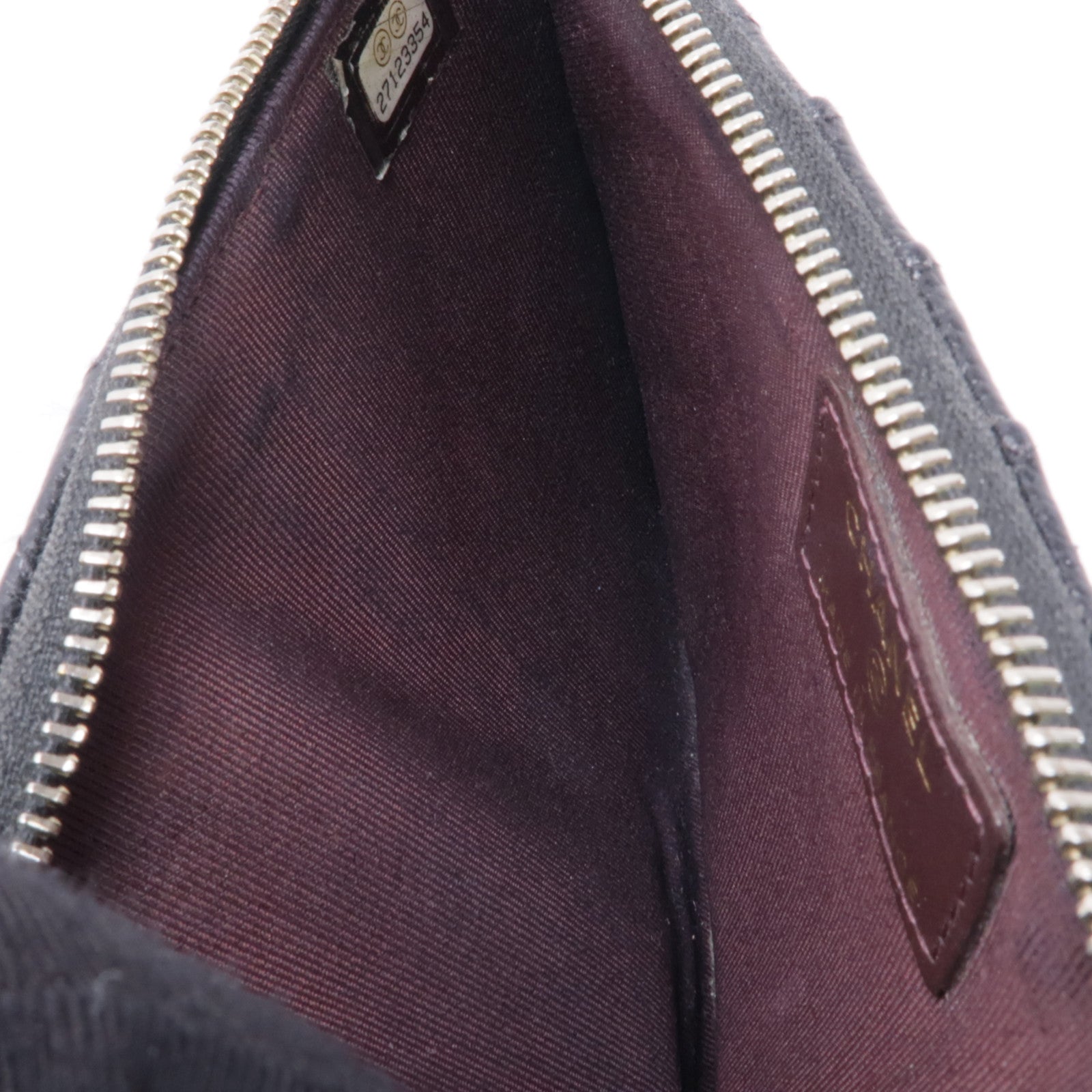 CHANEL 牛皮皮革Zipped Wallet金扣長錢包