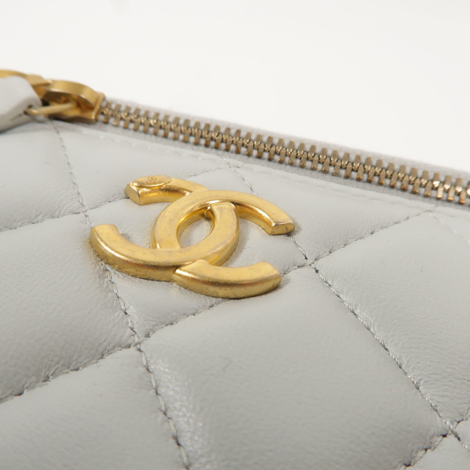 CHANEL 羊皮皮革Camellia Chain Vanity Case鏈帶肩背袋