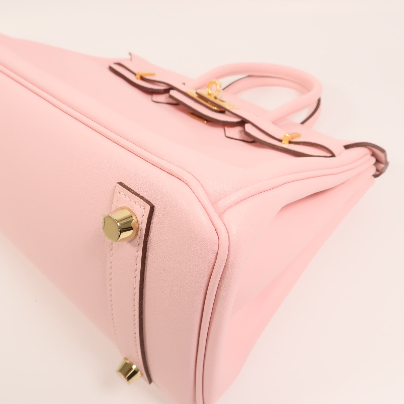 HERMES Swift皮革Birkin 25金扣手挽袋Rose Sakura