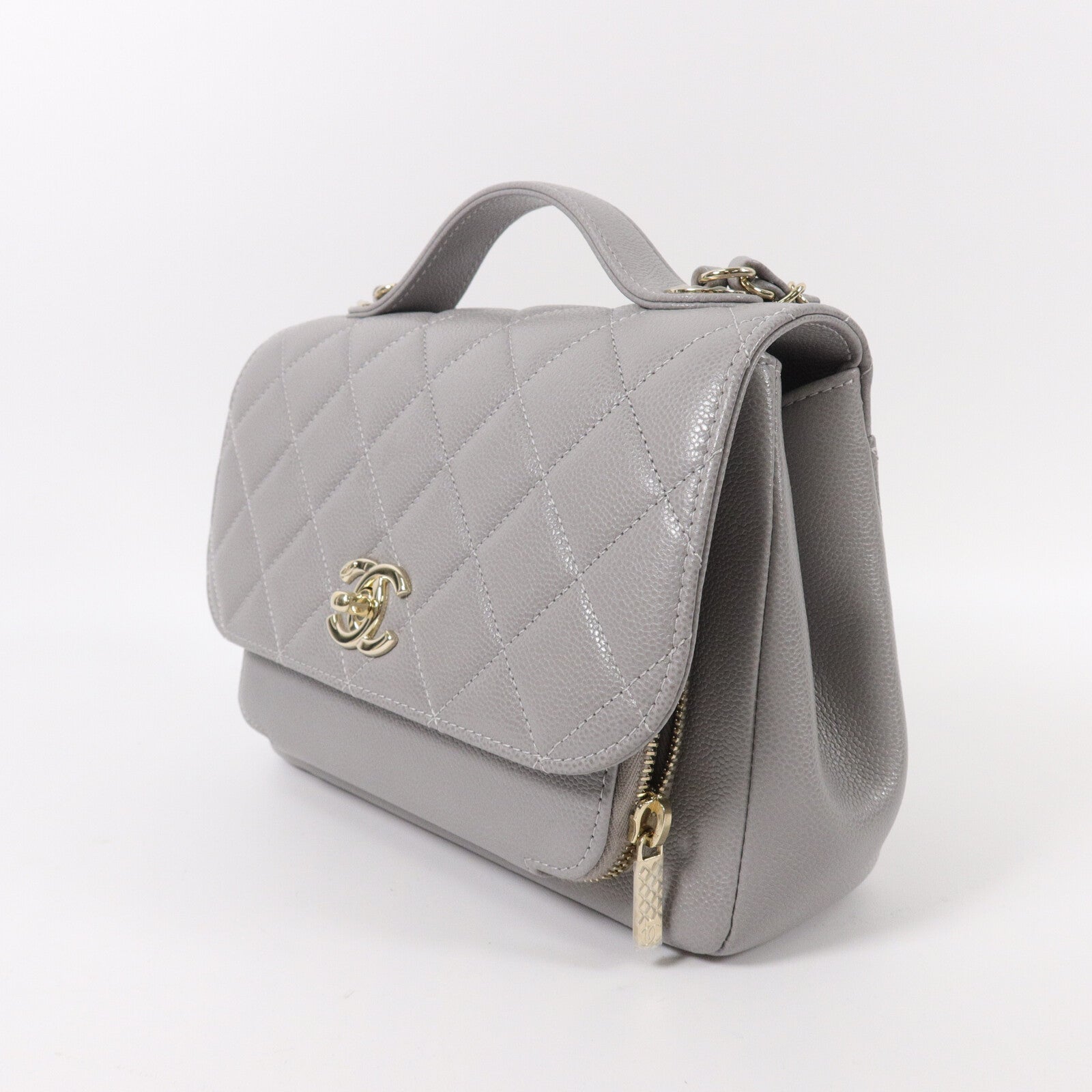 CHANEL 牛皮皮革Business Affinity鏈帶手挽肩背兩用袋