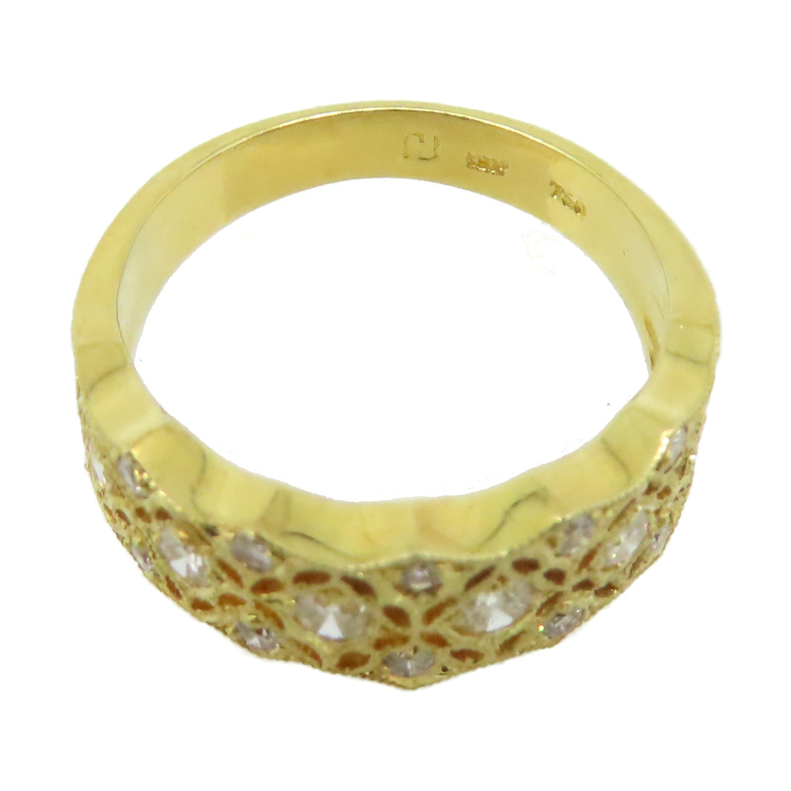 JEWELRY 【激減優惠】18K黃金/鑽石Diamond Ring戒指US#5.25