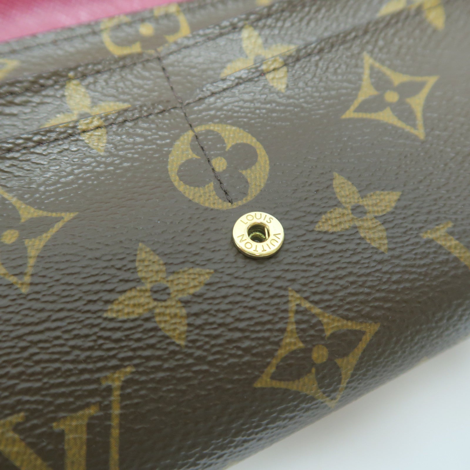 LOUIS VUITTON Monogram Sarah Long Wallet金扣長錢包啡色