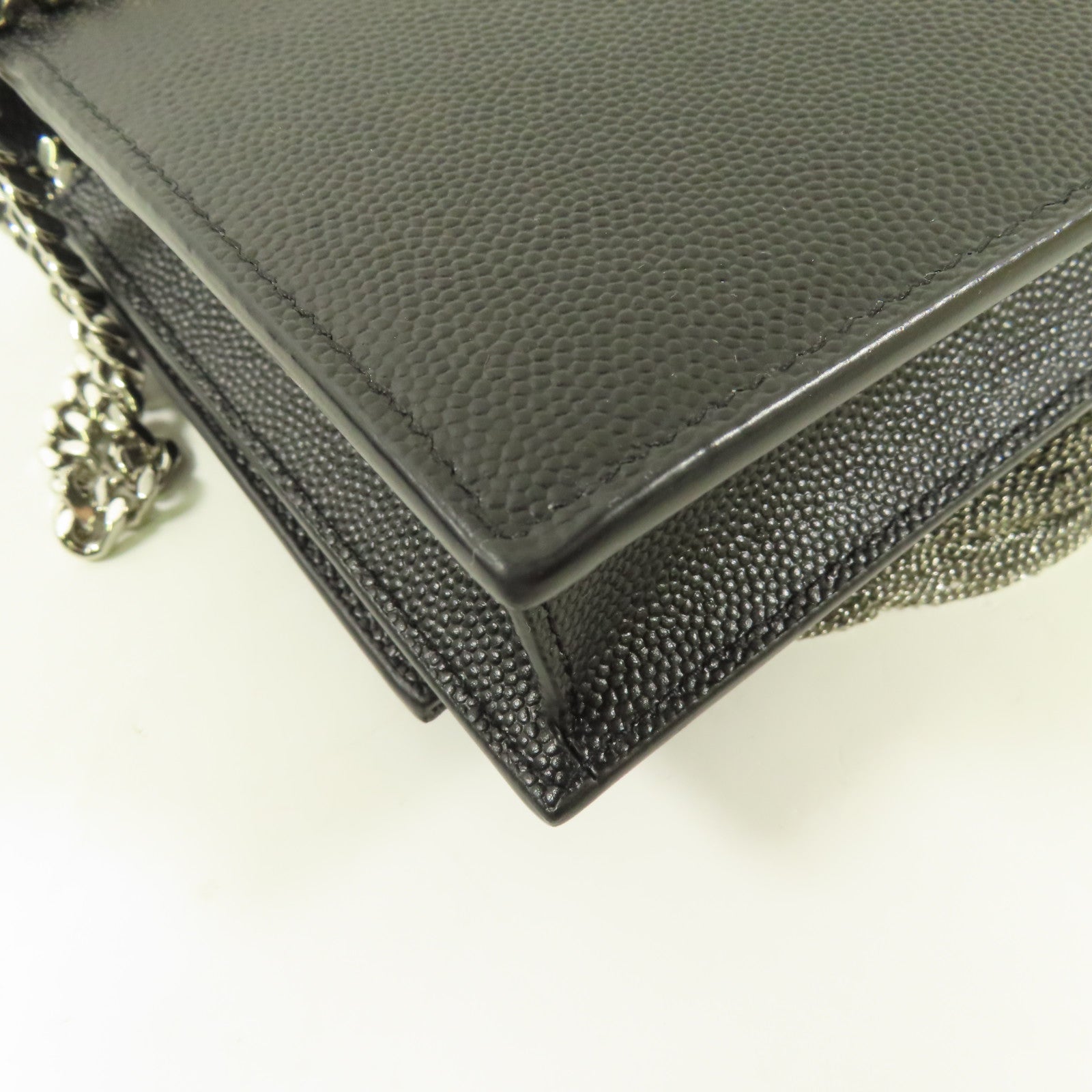 SAINT LAURENT 牛皮皮革Kate Shoulder Bag銀扣鏈帶肩背袋