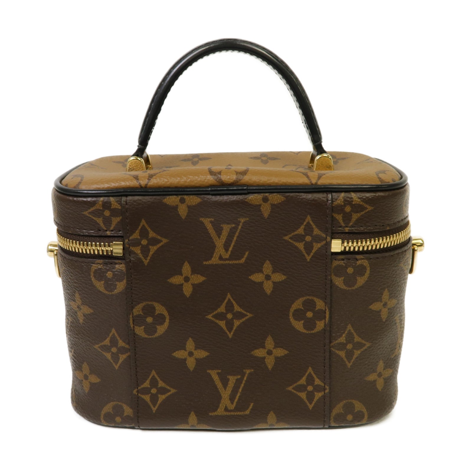 LOUIS VUITTON Monogram Vanity NV金扣手挽肩背兩用袋啡色