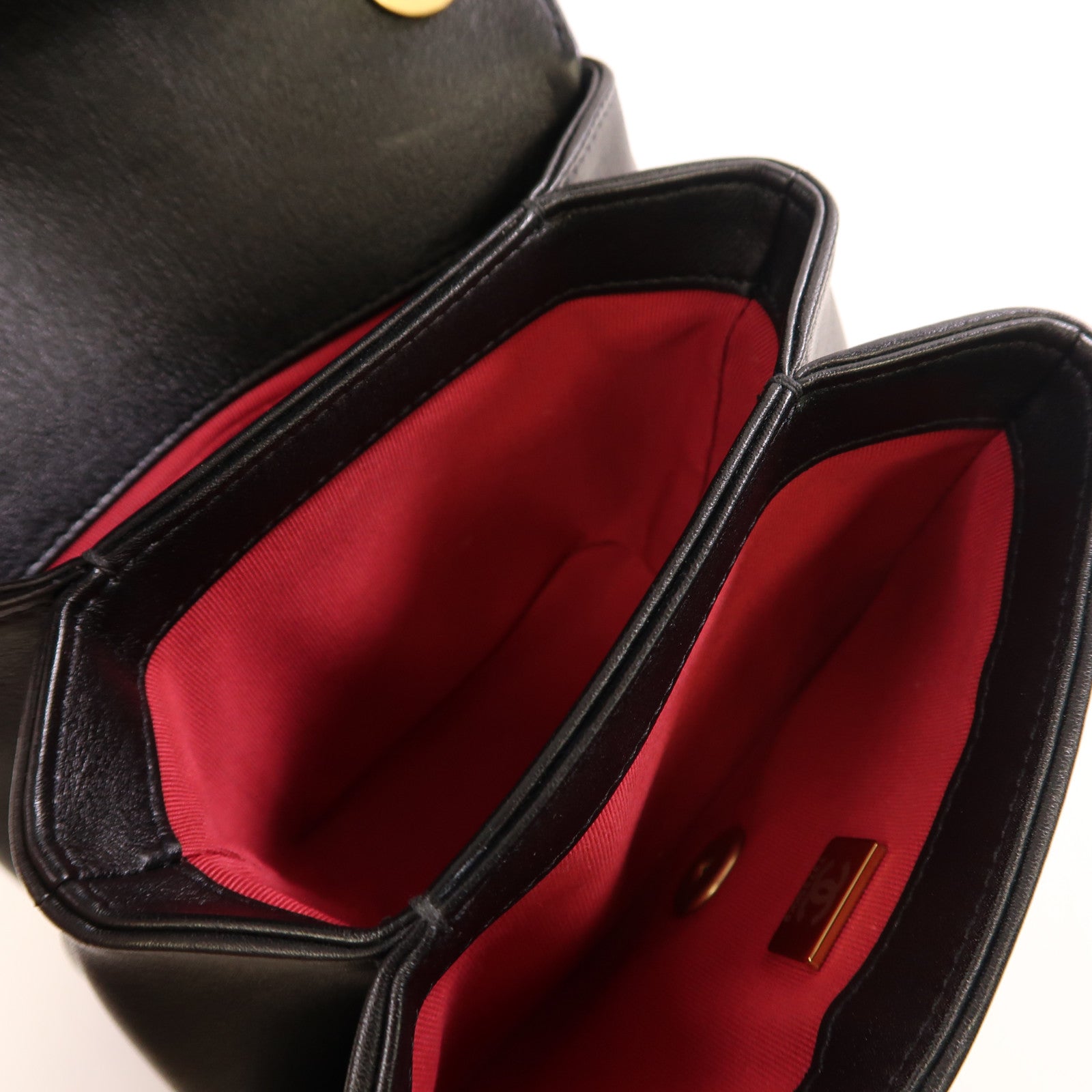 CHANEL 牛皮皮革2 Way Shoulder金扣肩背袋