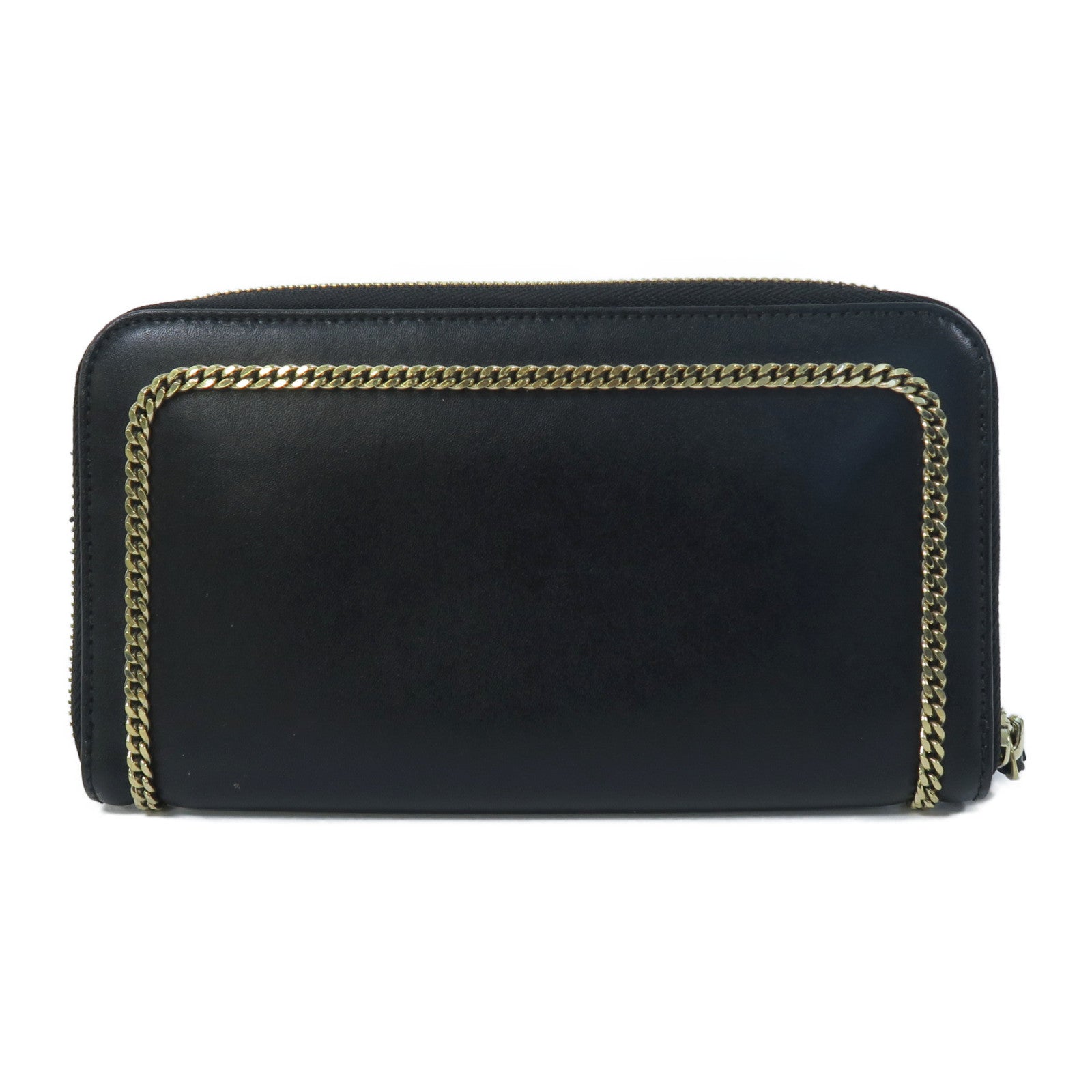Salvatore Ferragamo 【激減優惠】牛皮皮革Long Wallet金扣長錢包黑色