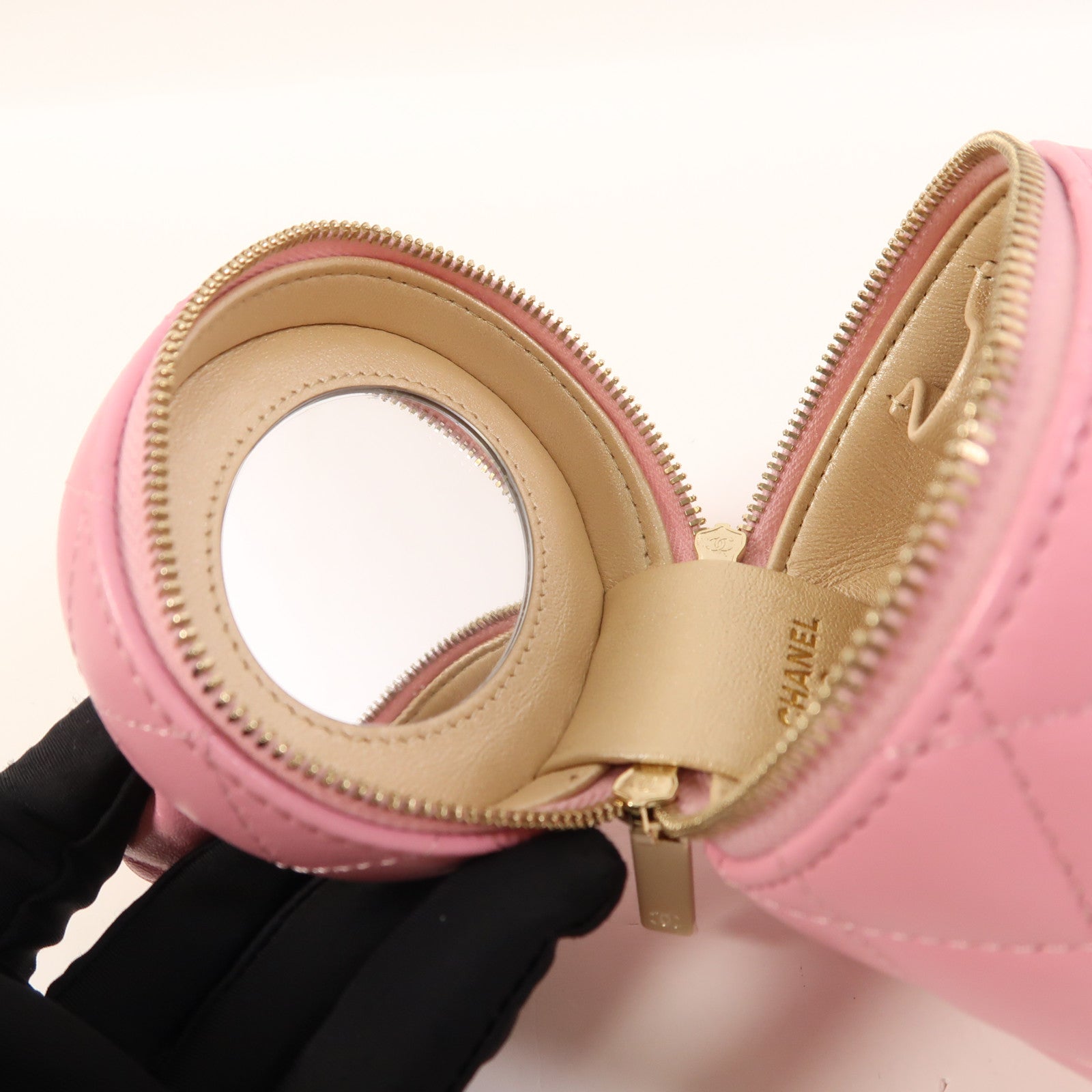 CHANEL 羊皮皮革Hand Bag金扣手挽袋