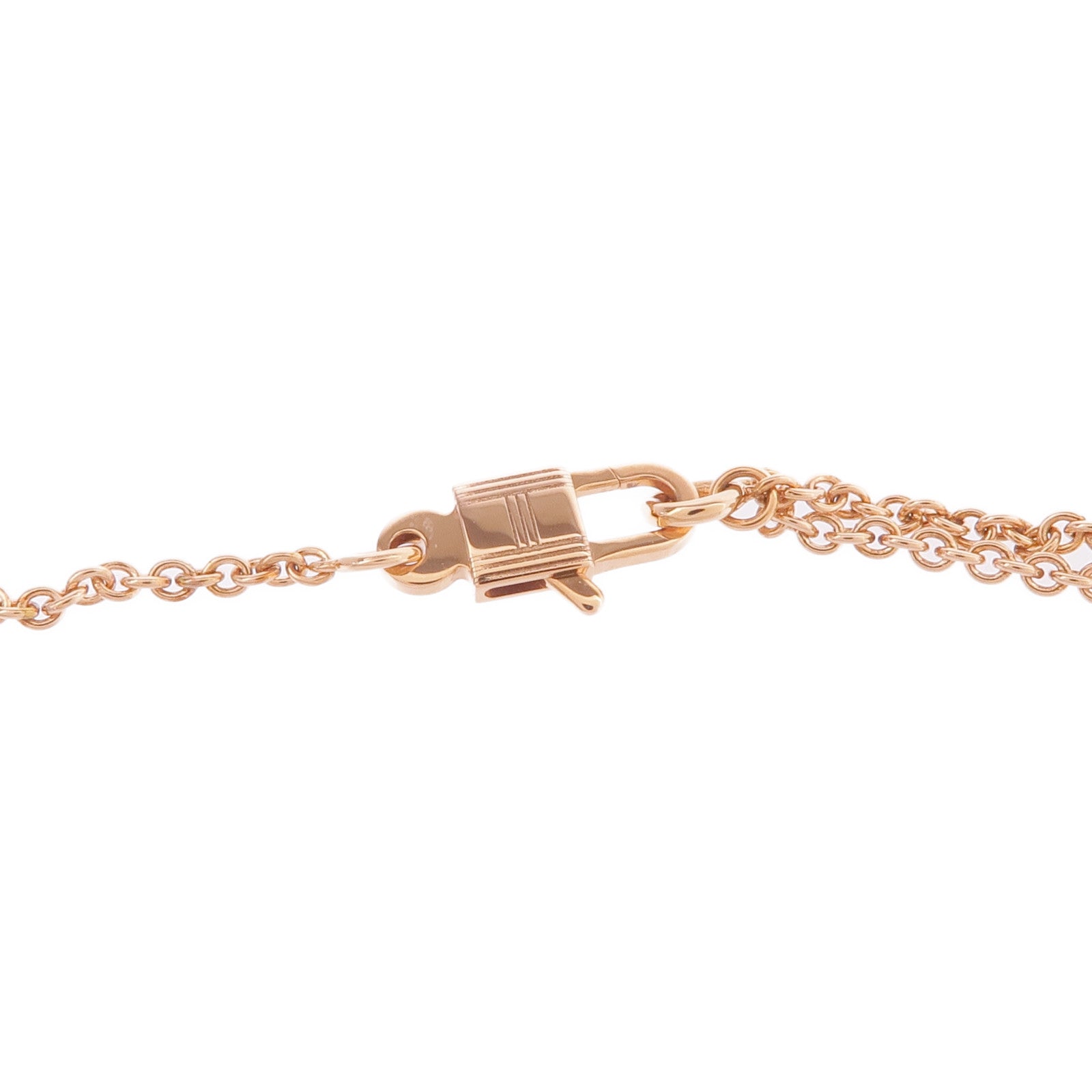 HERMES 【激減優惠】18K玫瑰金Pendentif Amulettes Constance翡翠項鍊