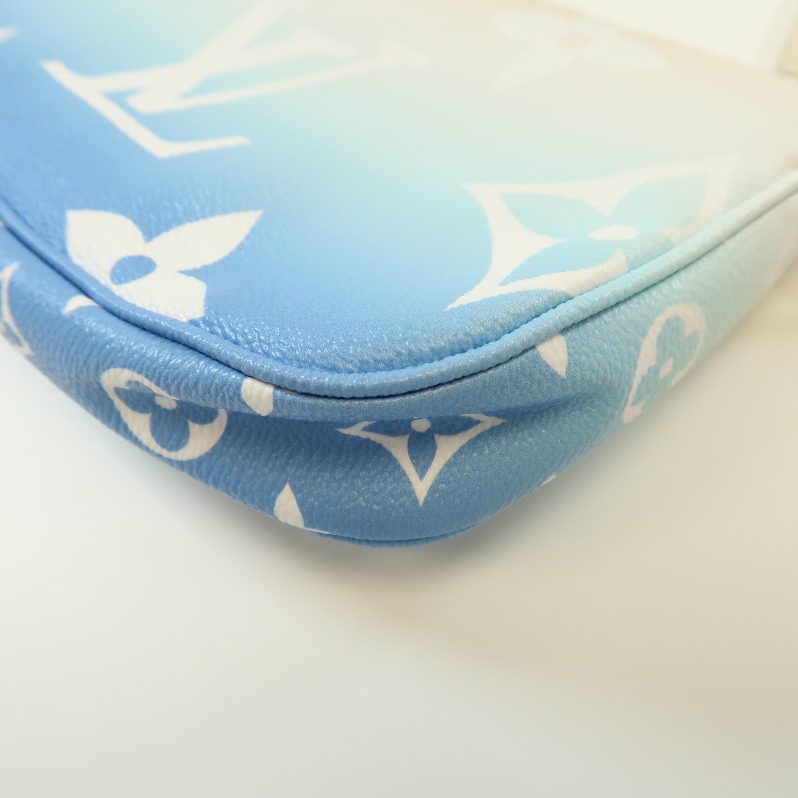 LOUIS VUITTON Monogram Multi Pochette金扣肩背袋藍色/白色