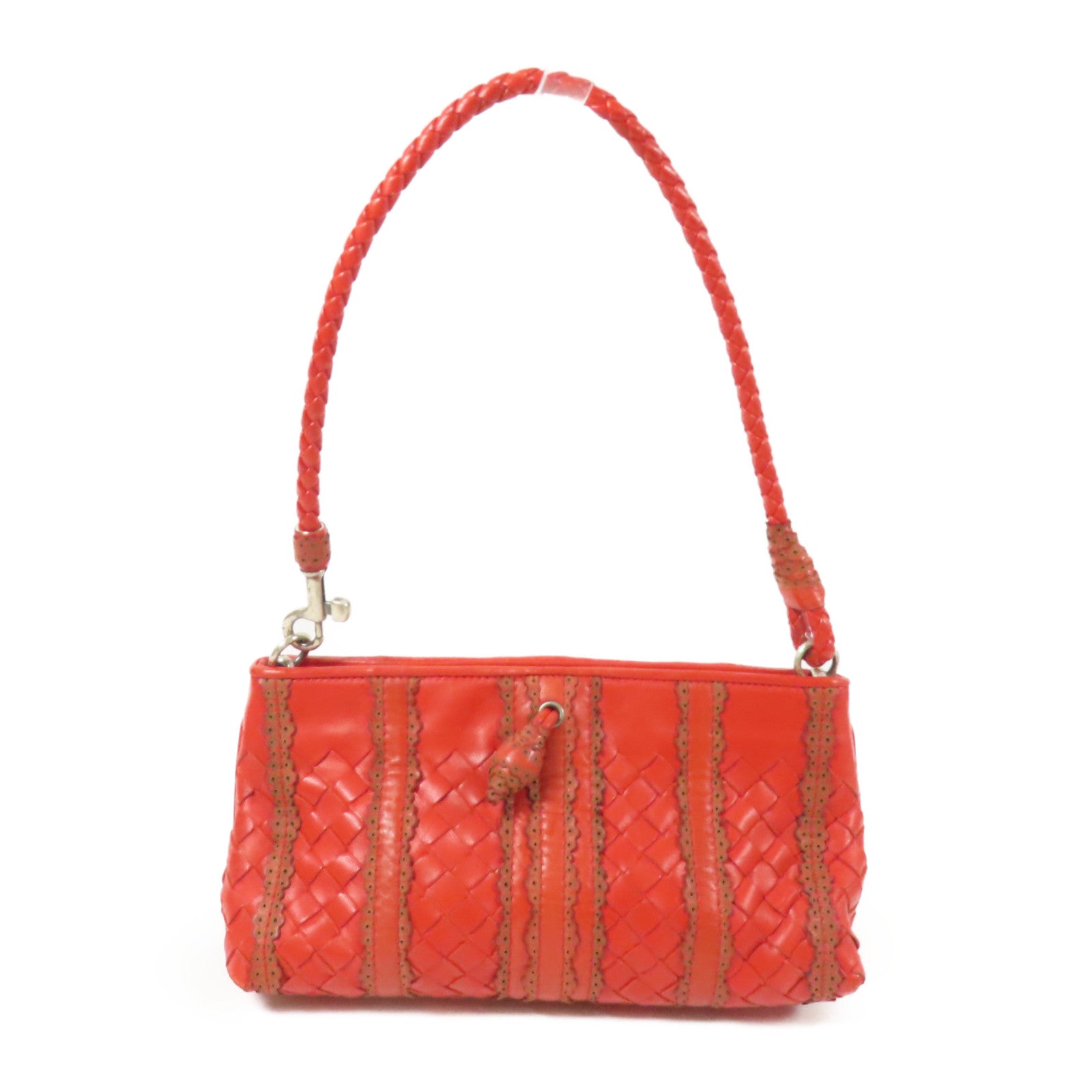 BOTTEGA VENETA 皮革Shoulder Bag銀扣肩背袋