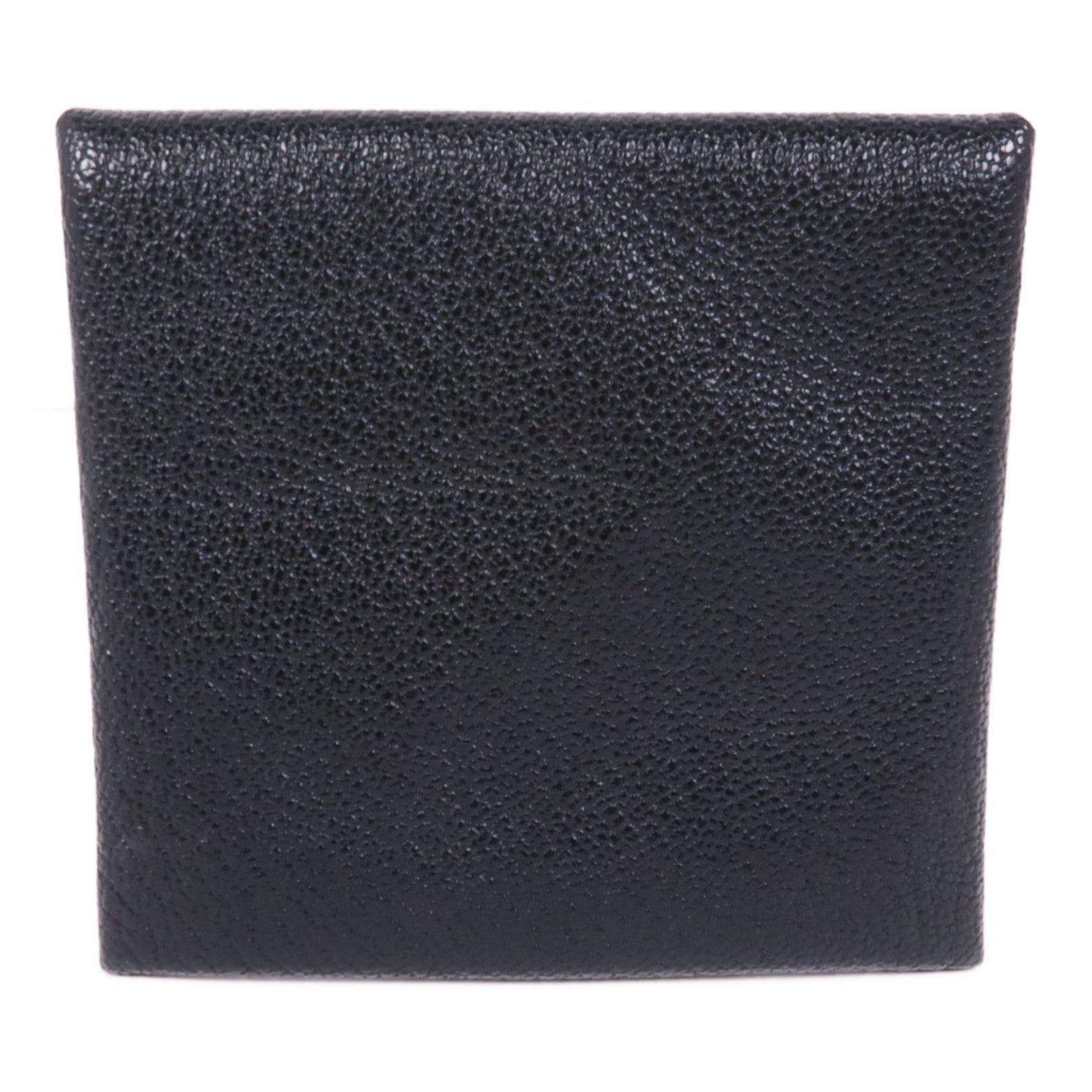 HERMES PHW Coin Purse Chevre Leather Noir Black