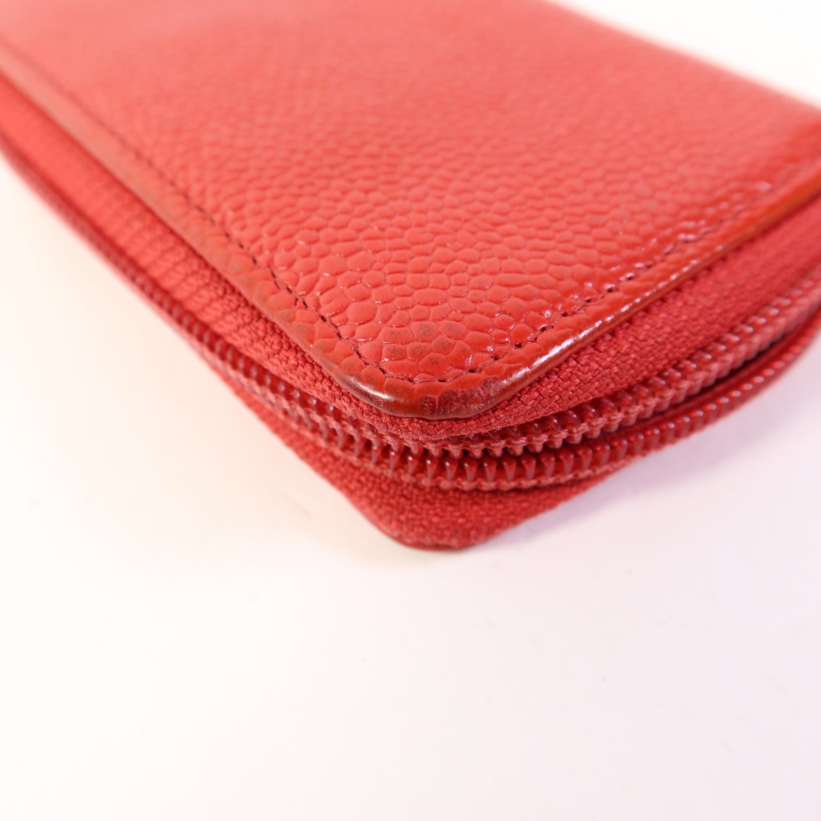 CHANEL 牛皮皮革Coin Case銀扣零錢包