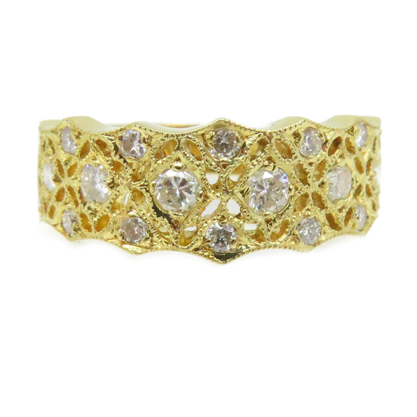 JEWELRY 【激減優惠】18K黃金/鑽石Diamond Ring戒指US#5.25