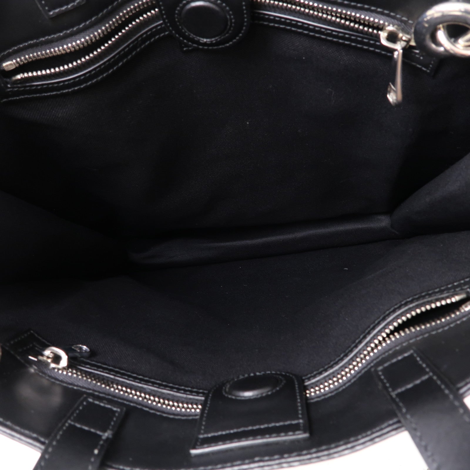 GUCCI 塗層帆布GG Supreme銀扣手挽肩背兩用袋黑色