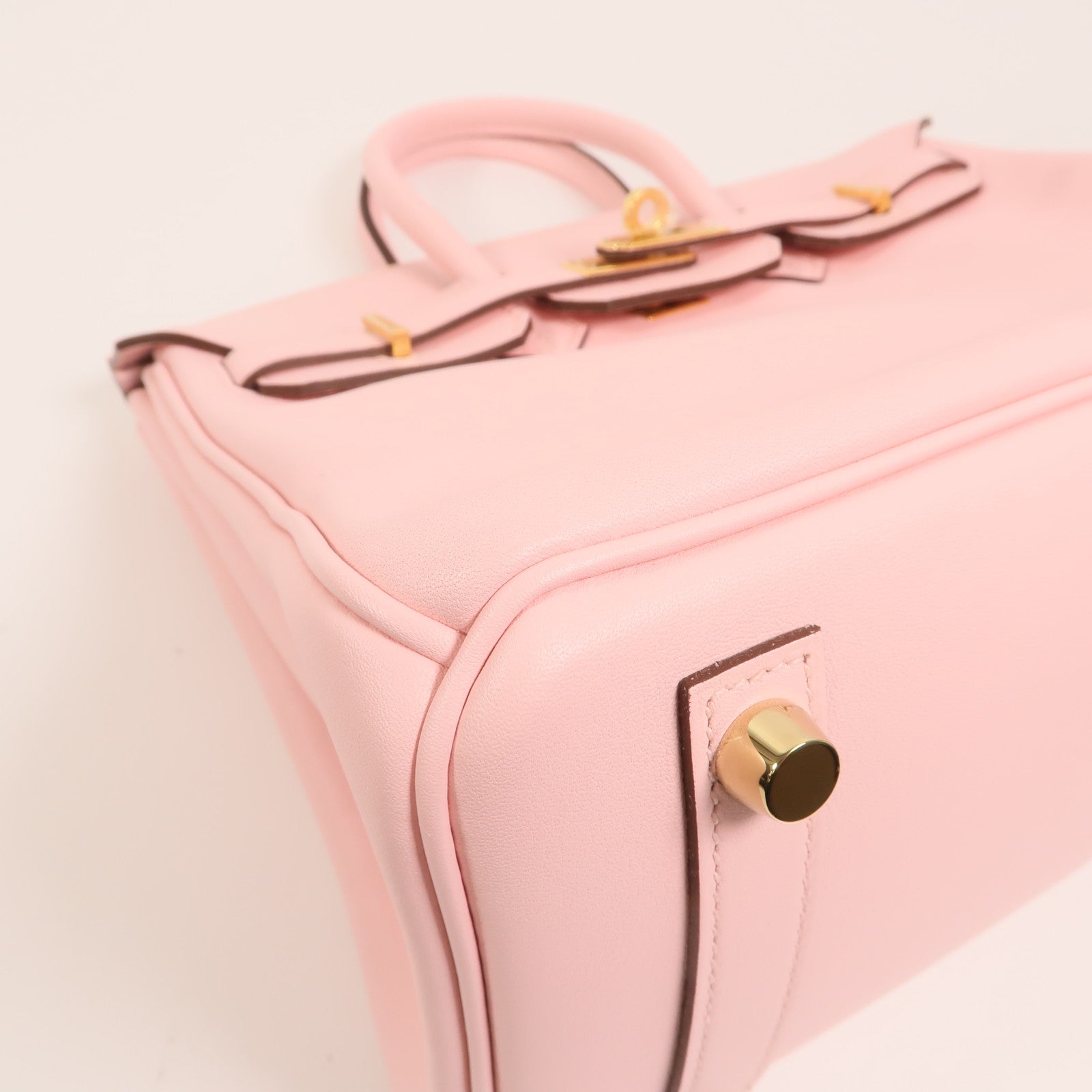 HERMES Swift皮革Birkin 25金扣手挽袋Rose Sakura