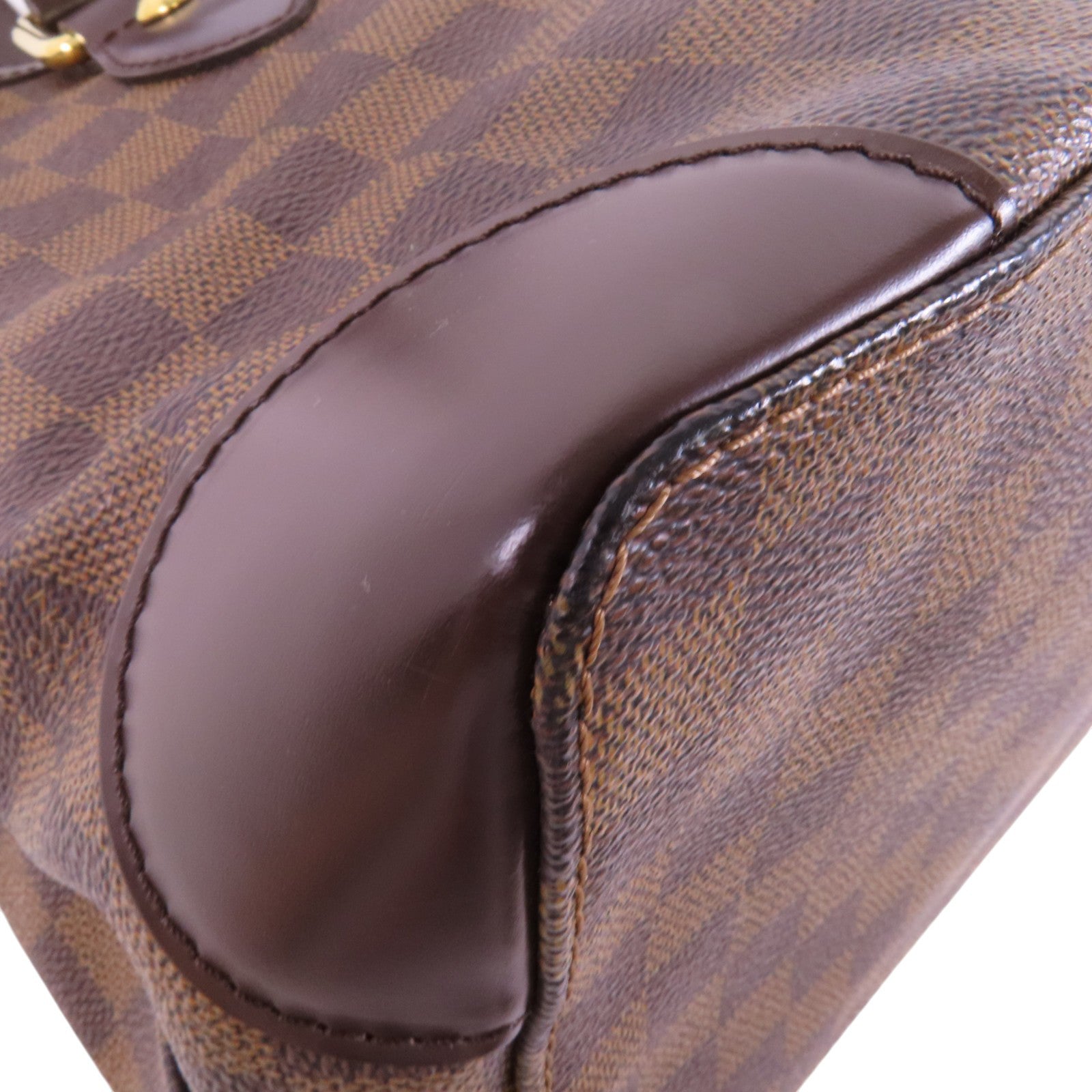 LOUIS VUITTON Damier Ebene Hampstead PM金扣肩背袋