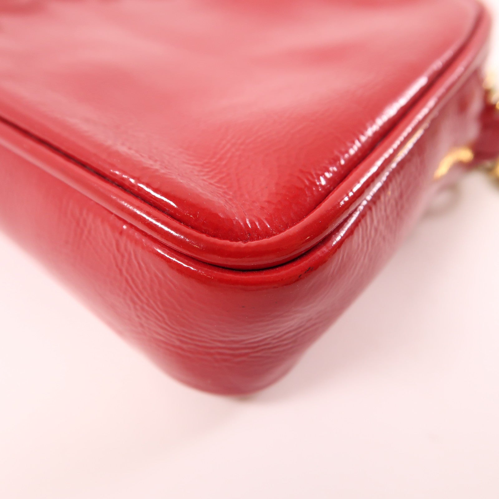 SAINT LAURENT 漆皮皮革Clutch Bag金扣手拿包