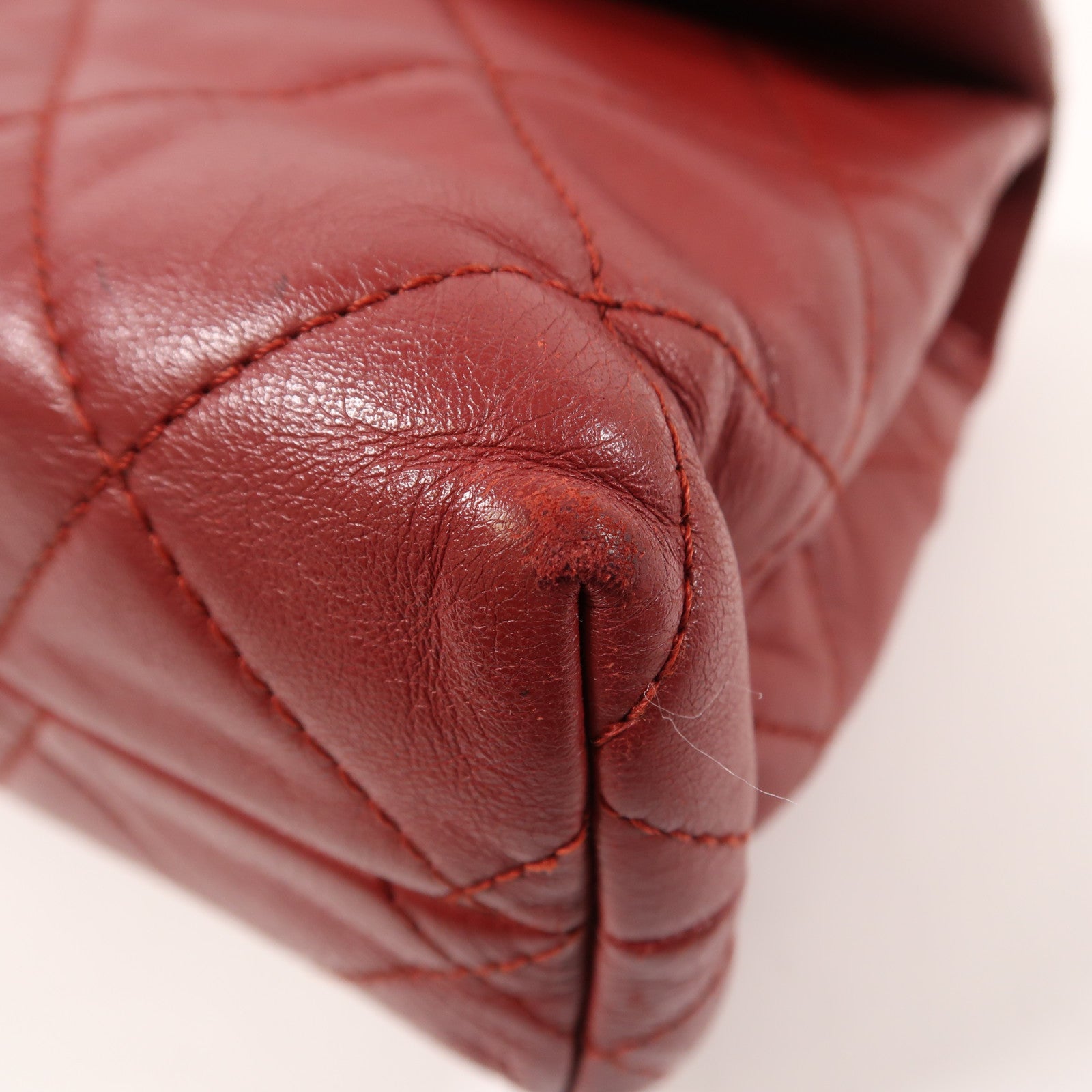 CHANEL 牛皮皮革Chain Shoulder銀扣鏈帶肩背袋