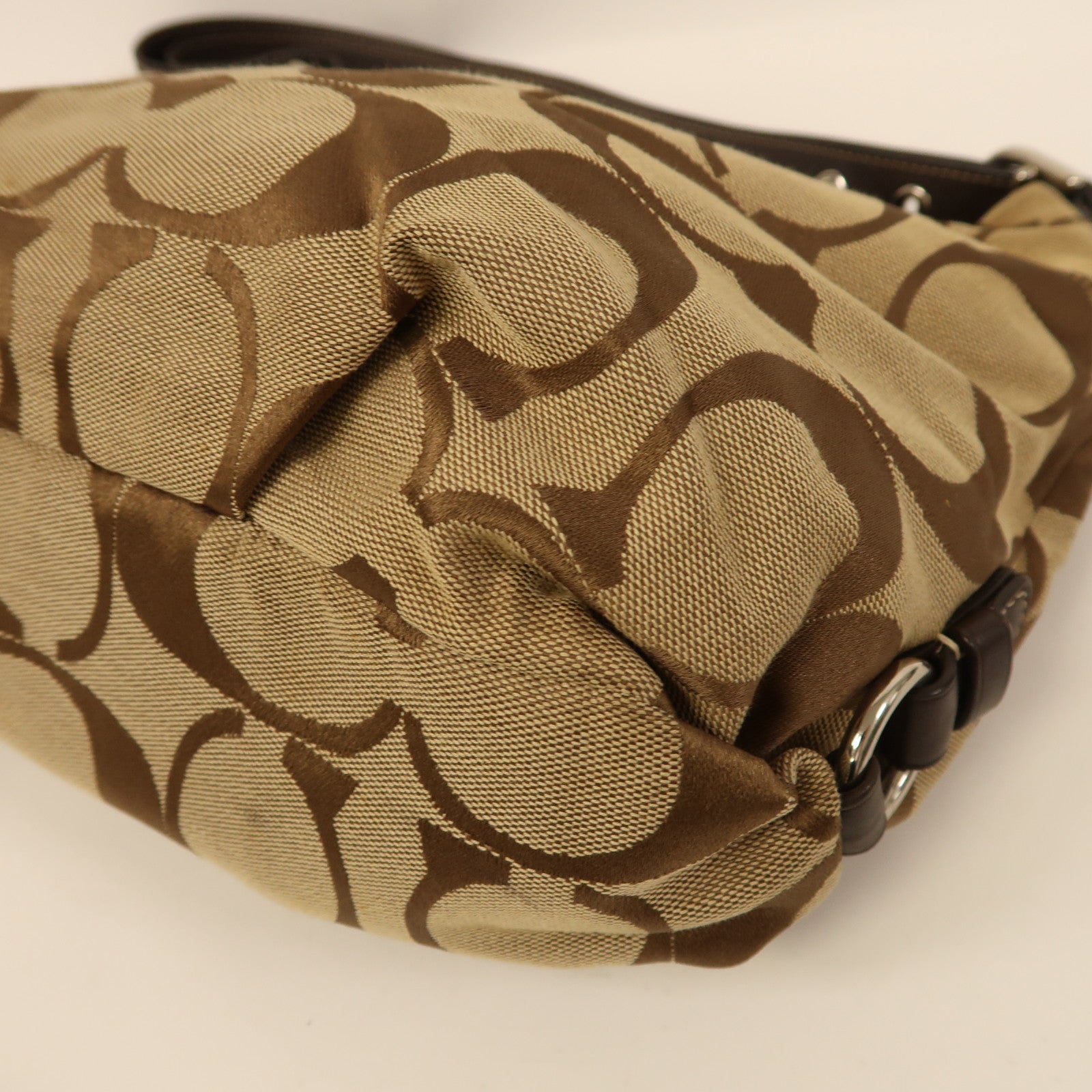 COACH GHW Shoulder Bag K1176-F15067 Canvas Brown