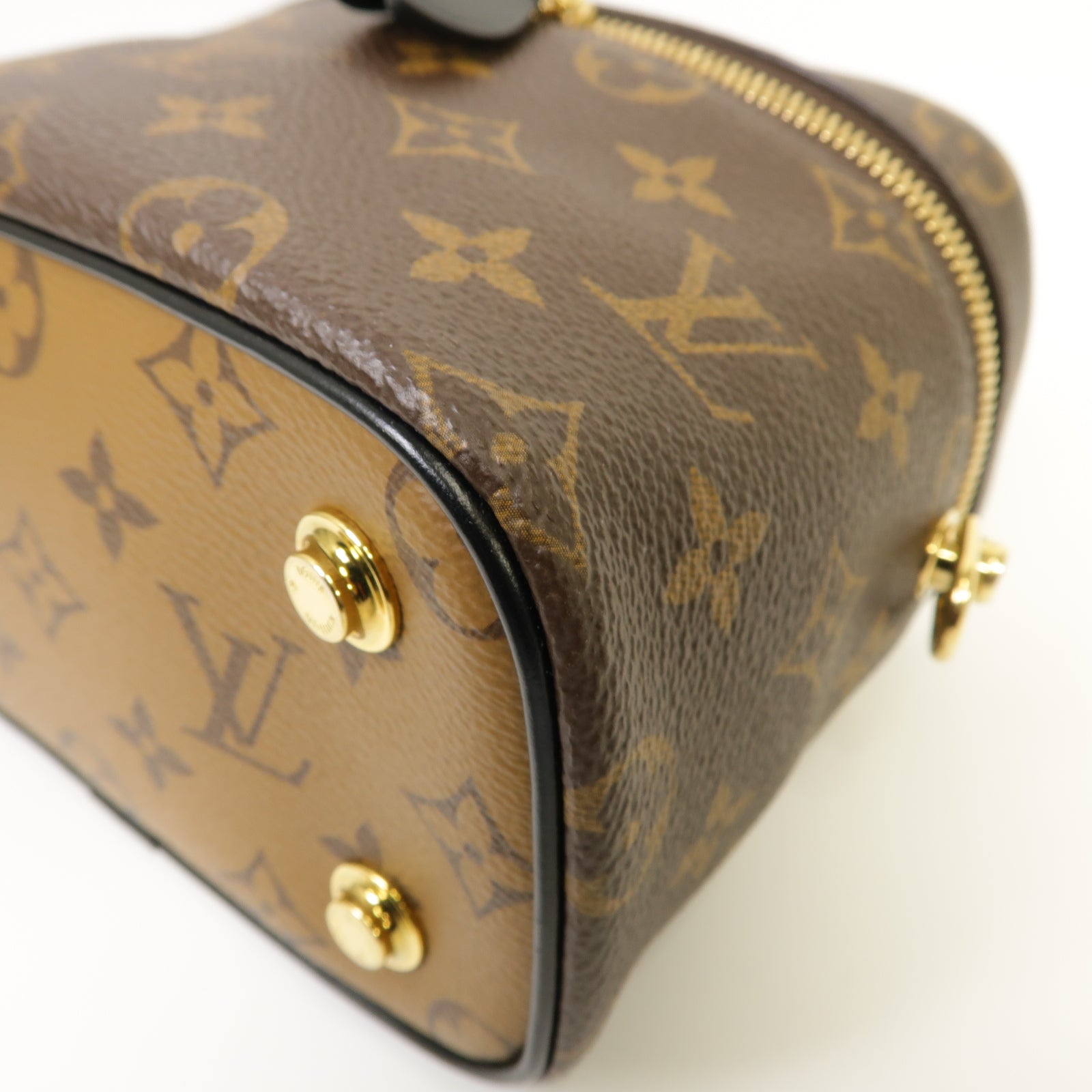 LOUIS VUITTON Monogram Vanity NV金扣手挽肩背兩用袋啡色