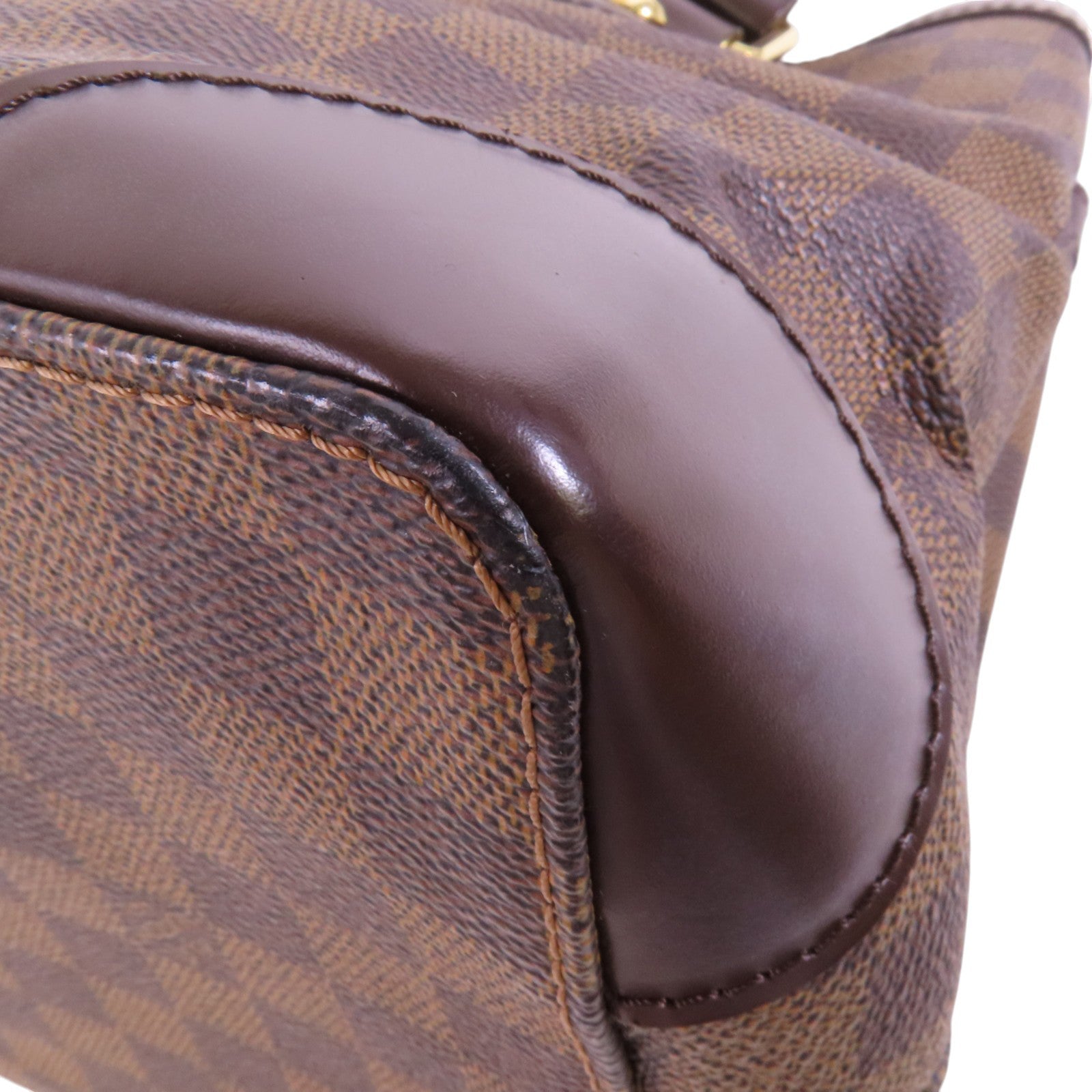 LOUIS VUITTON Damier Ebene Hampstead PM金扣肩背袋