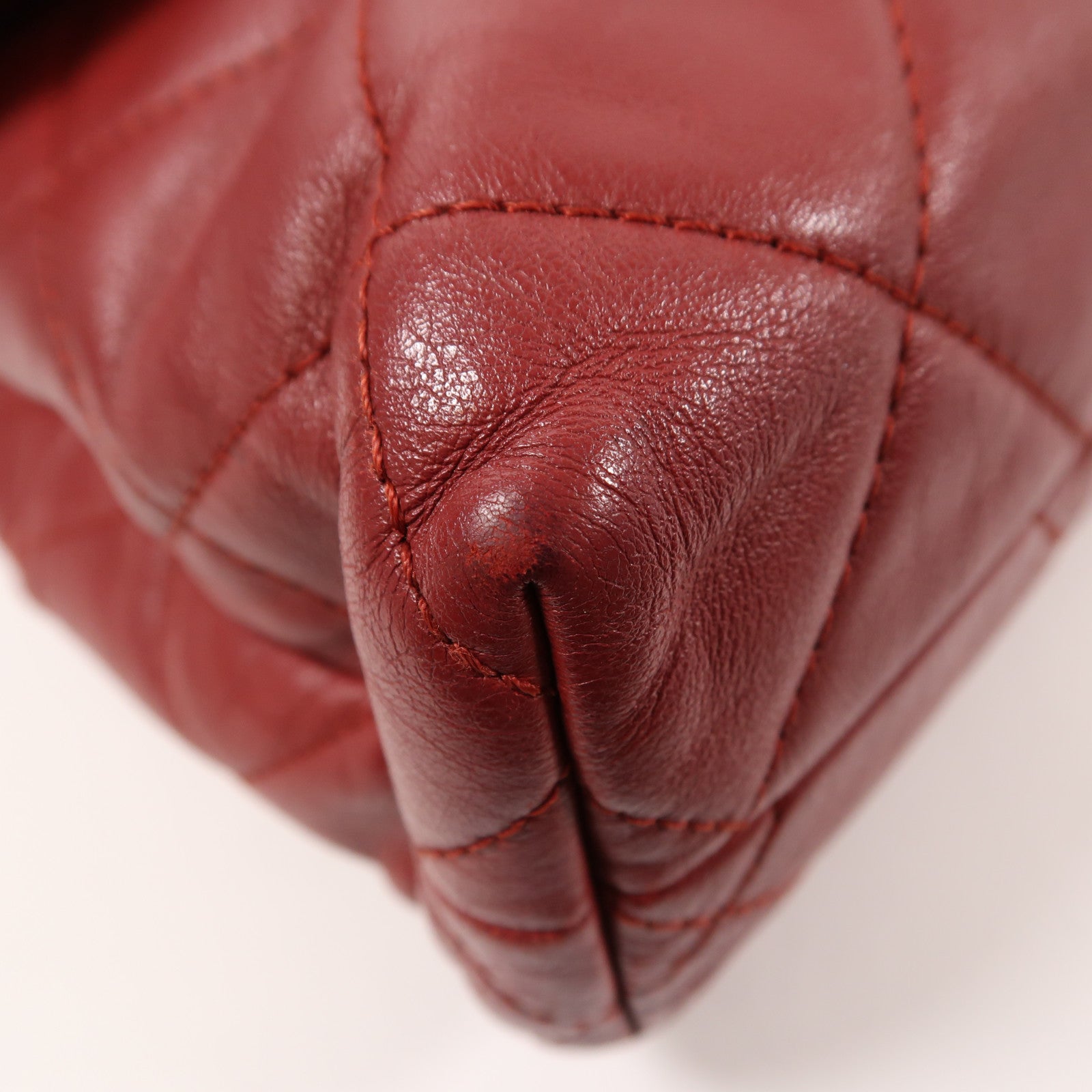 CHANEL 牛皮皮革Chain Shoulder銀扣鏈帶肩背袋