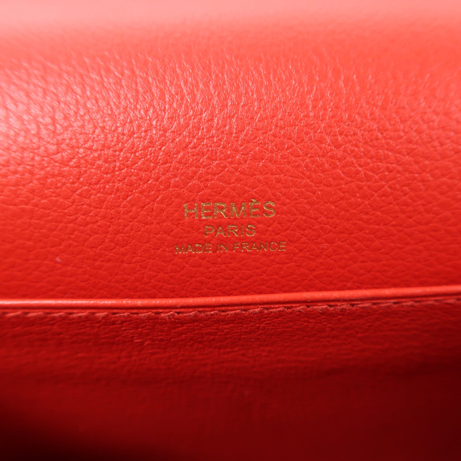 HERMES Evercolor皮革Mini Roulis金扣肩背袋S3 Rouge De Coeur