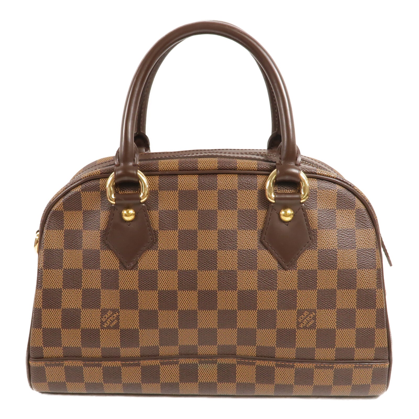 LOUIS VUITTON Damier Duomo金扣手挽袋棕色