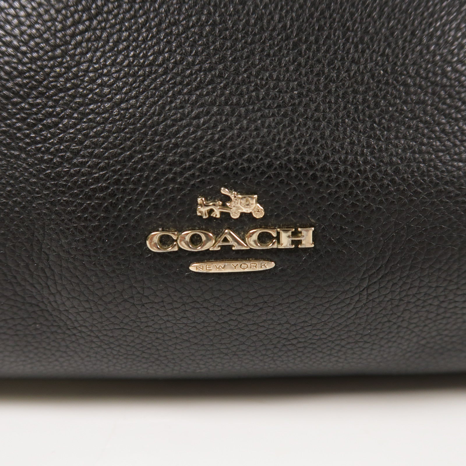 COACH 牛皮皮革Shoulder Bag銀扣肩背袋