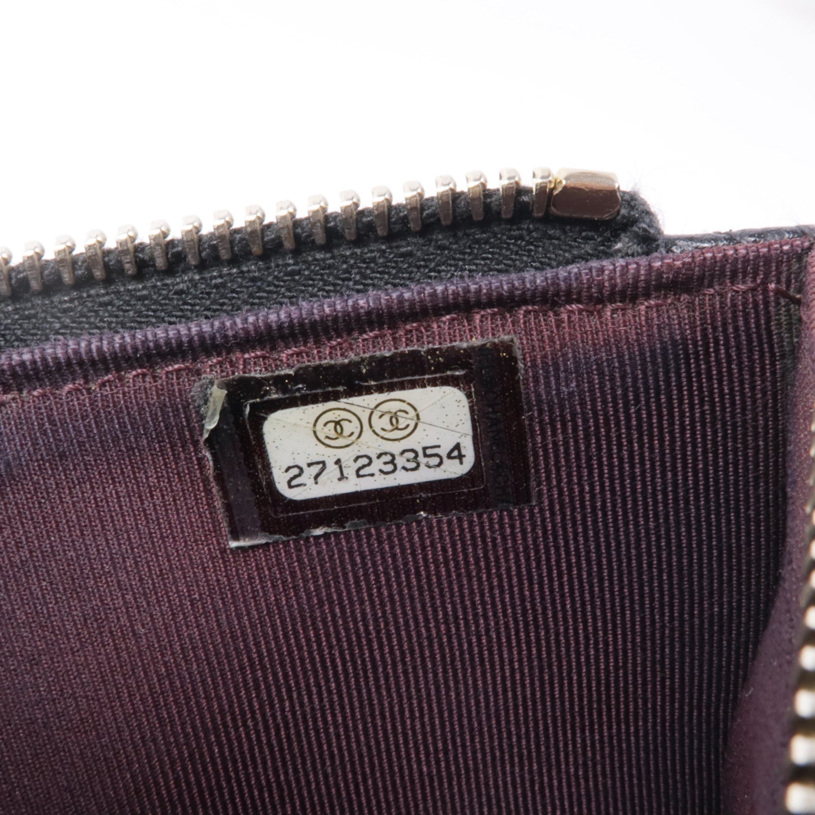 CHANEL 牛皮皮革Zipped Wallet金扣長錢包