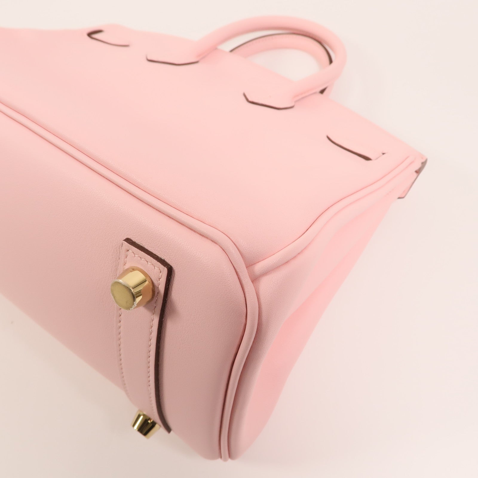 HERMES Swift皮革Birkin 25金扣手挽袋Rose Sakura